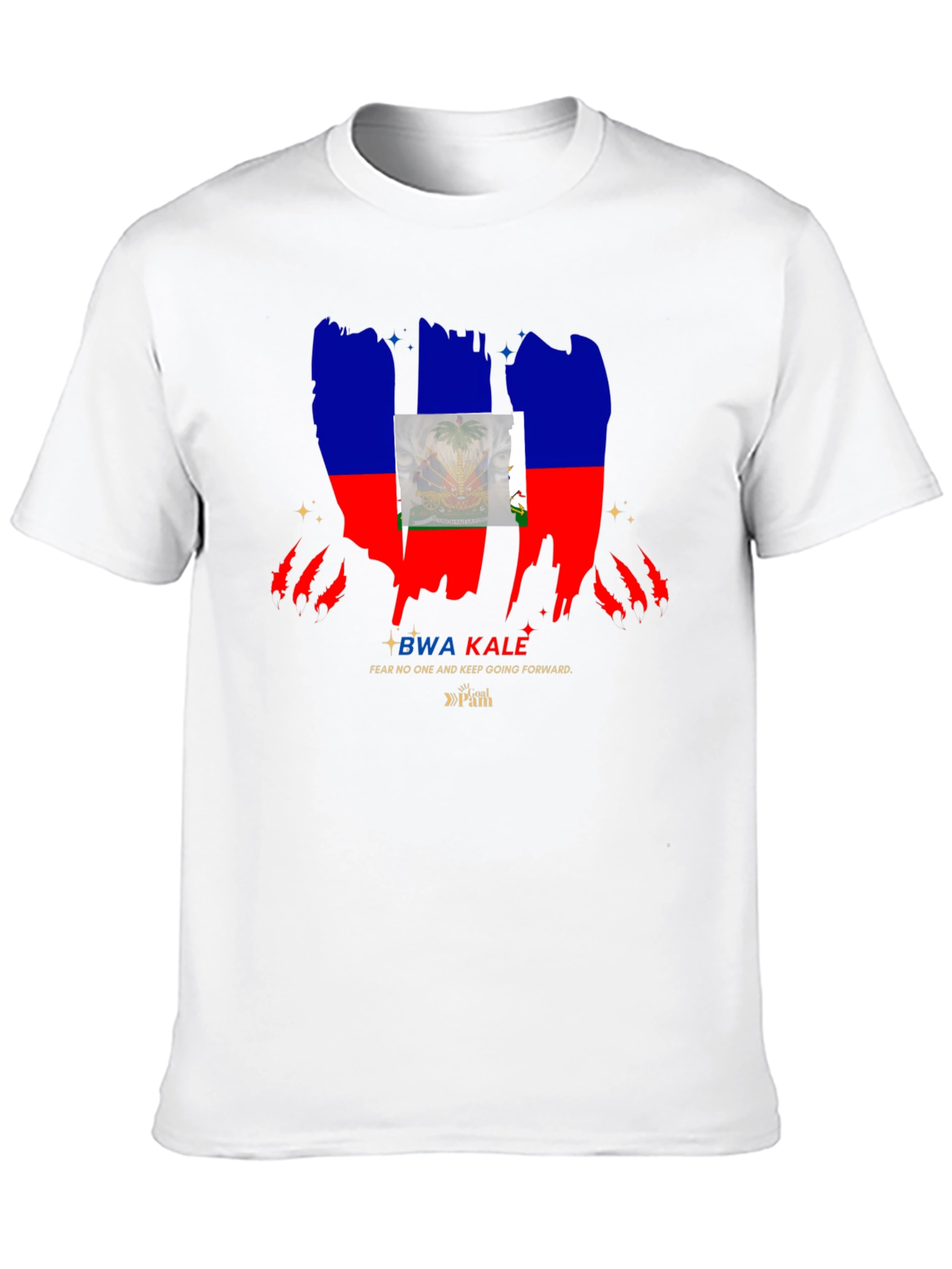 BWA KALE Haiti Flag T-Shirt - Fear None