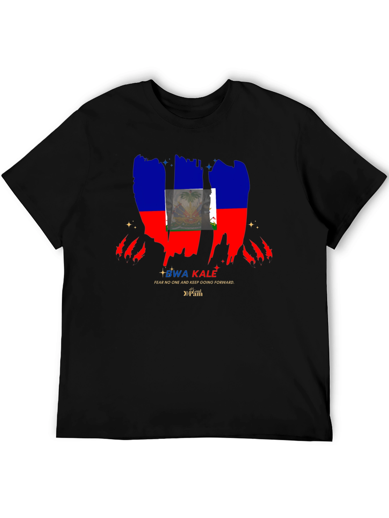 BWA KALE Haiti Flag T-Shirt - Fear None