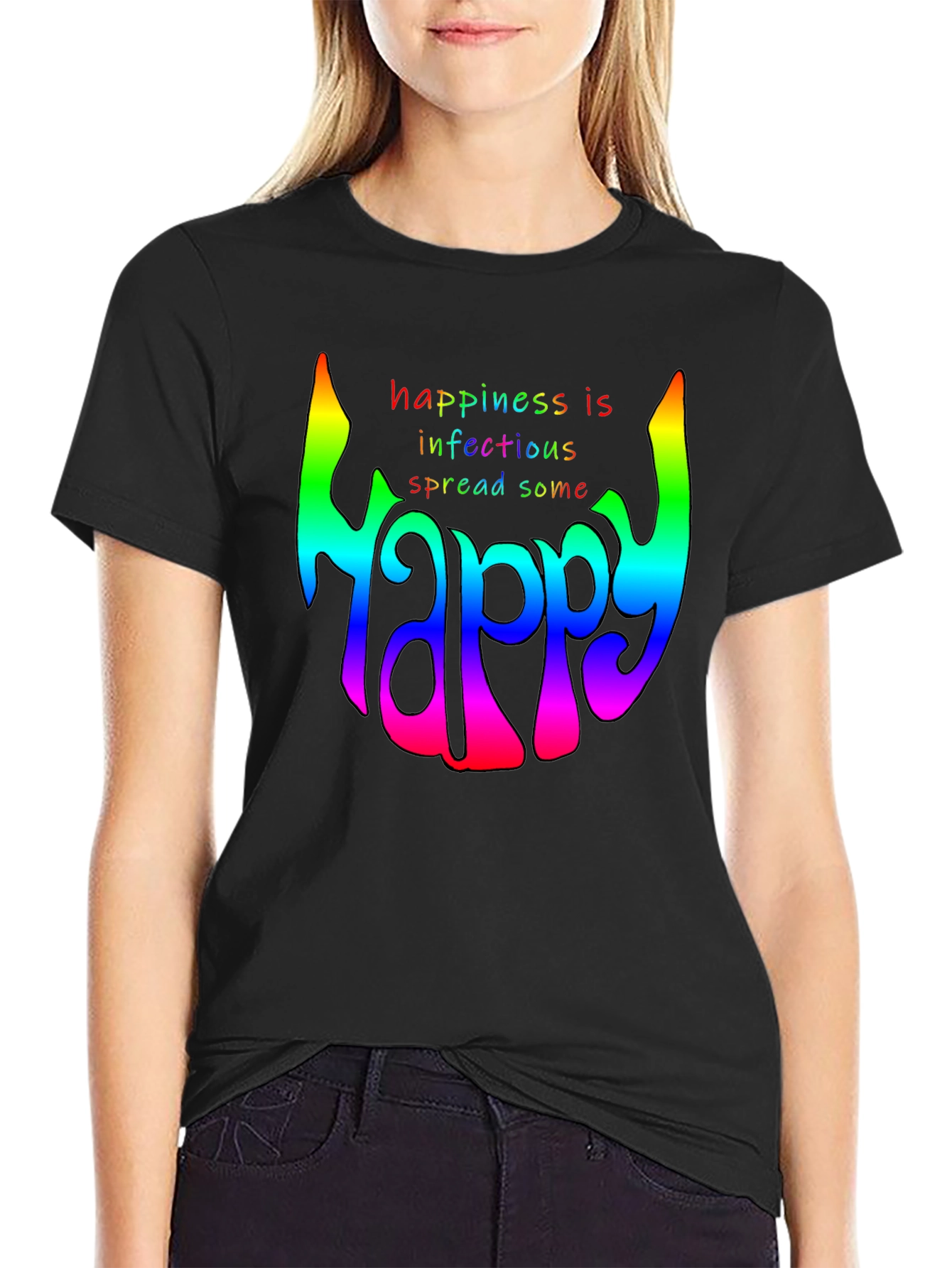 Happiness is Infectious Graphic T-Shirt