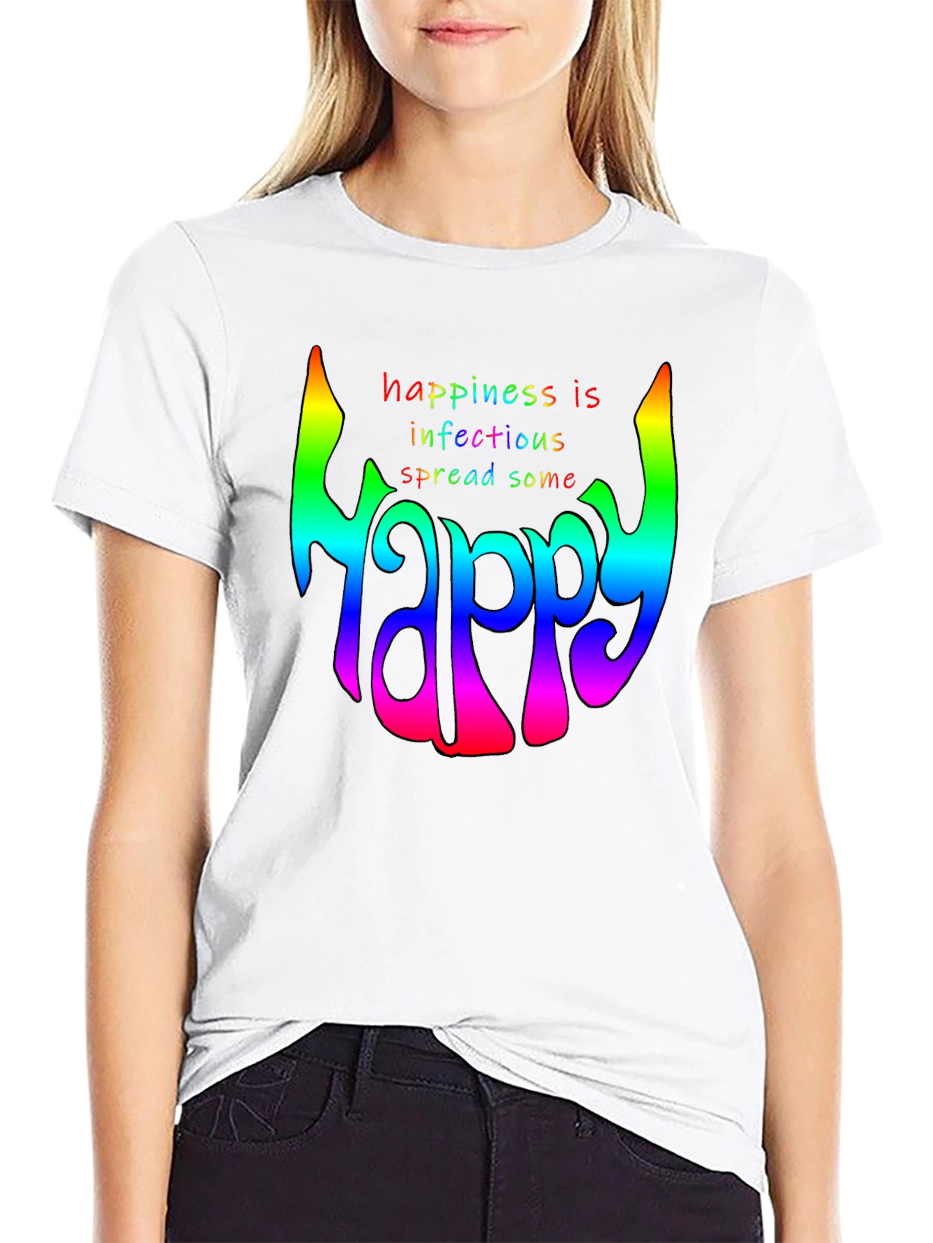 Happiness is Infectious Graphic T-Shirt