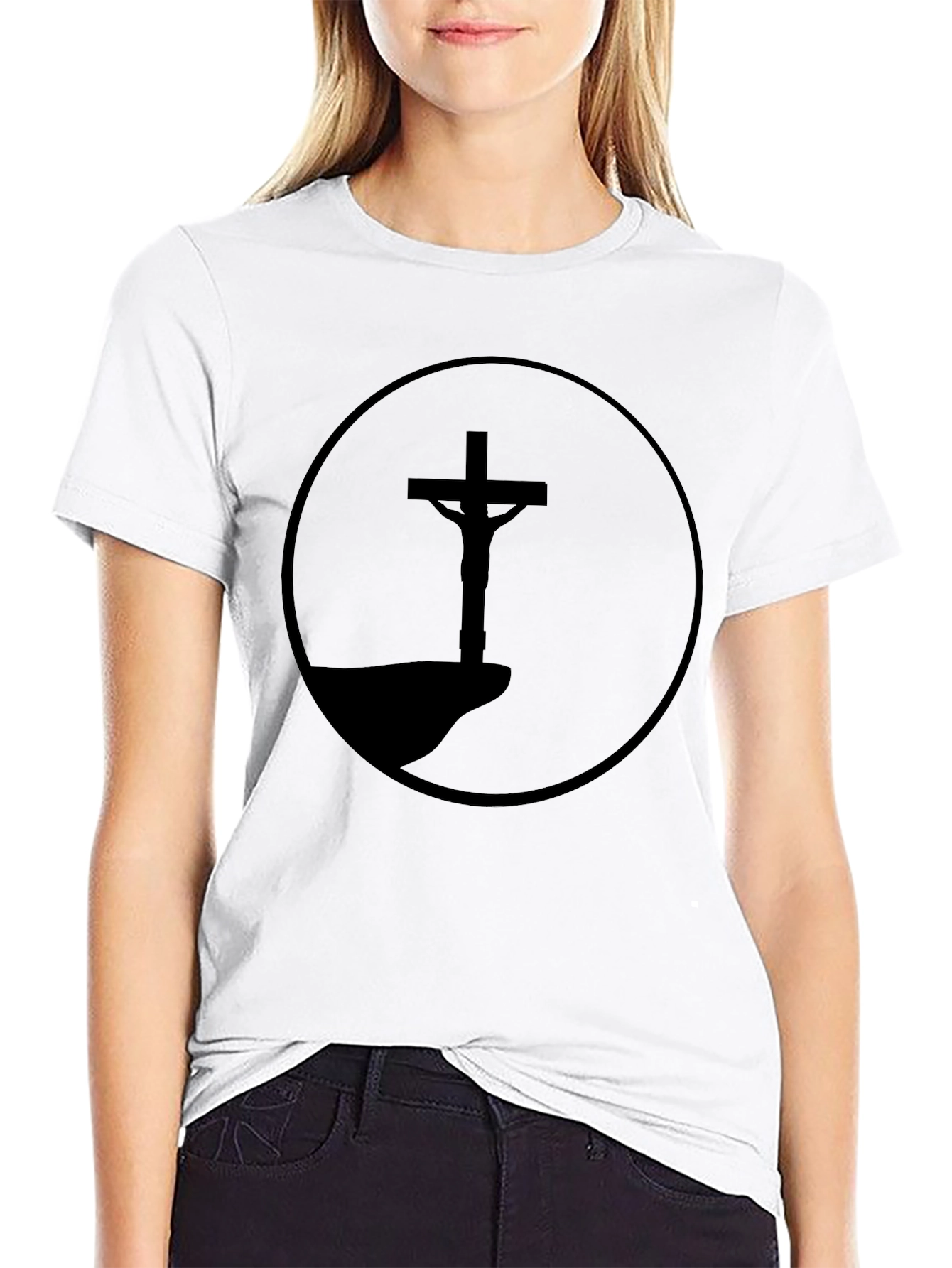 Silhouette Cross T-Shirt - Edgy Graphic Tee