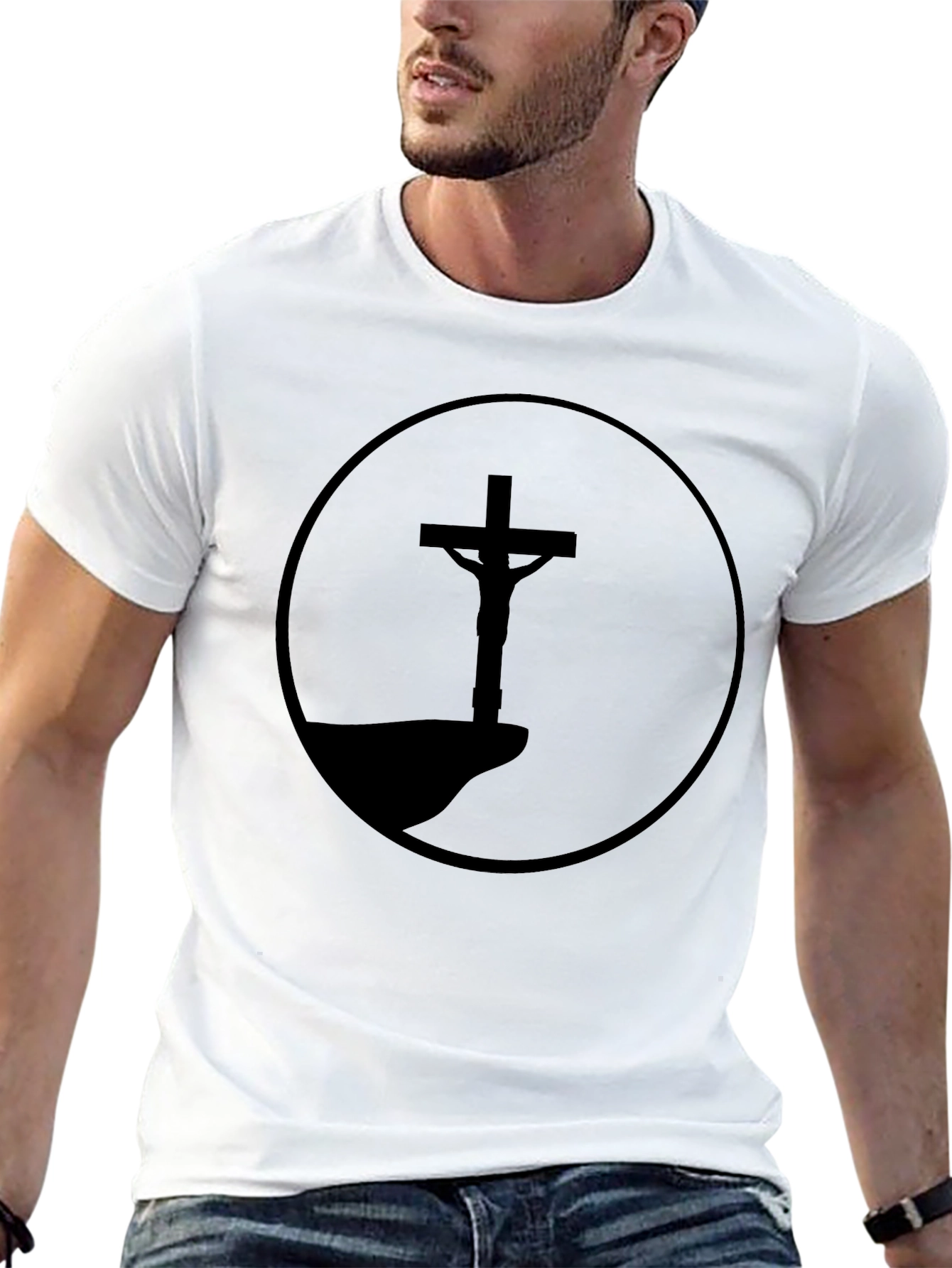 Silhouette Cross T-Shirt - Edgy Graphic Tee