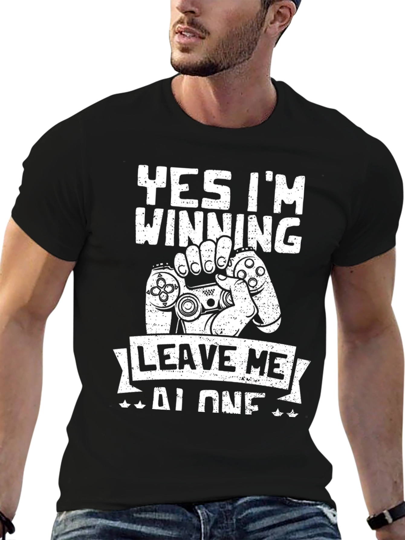 Gamer T-Shirt - Yes Im Winning Leave Me Alone