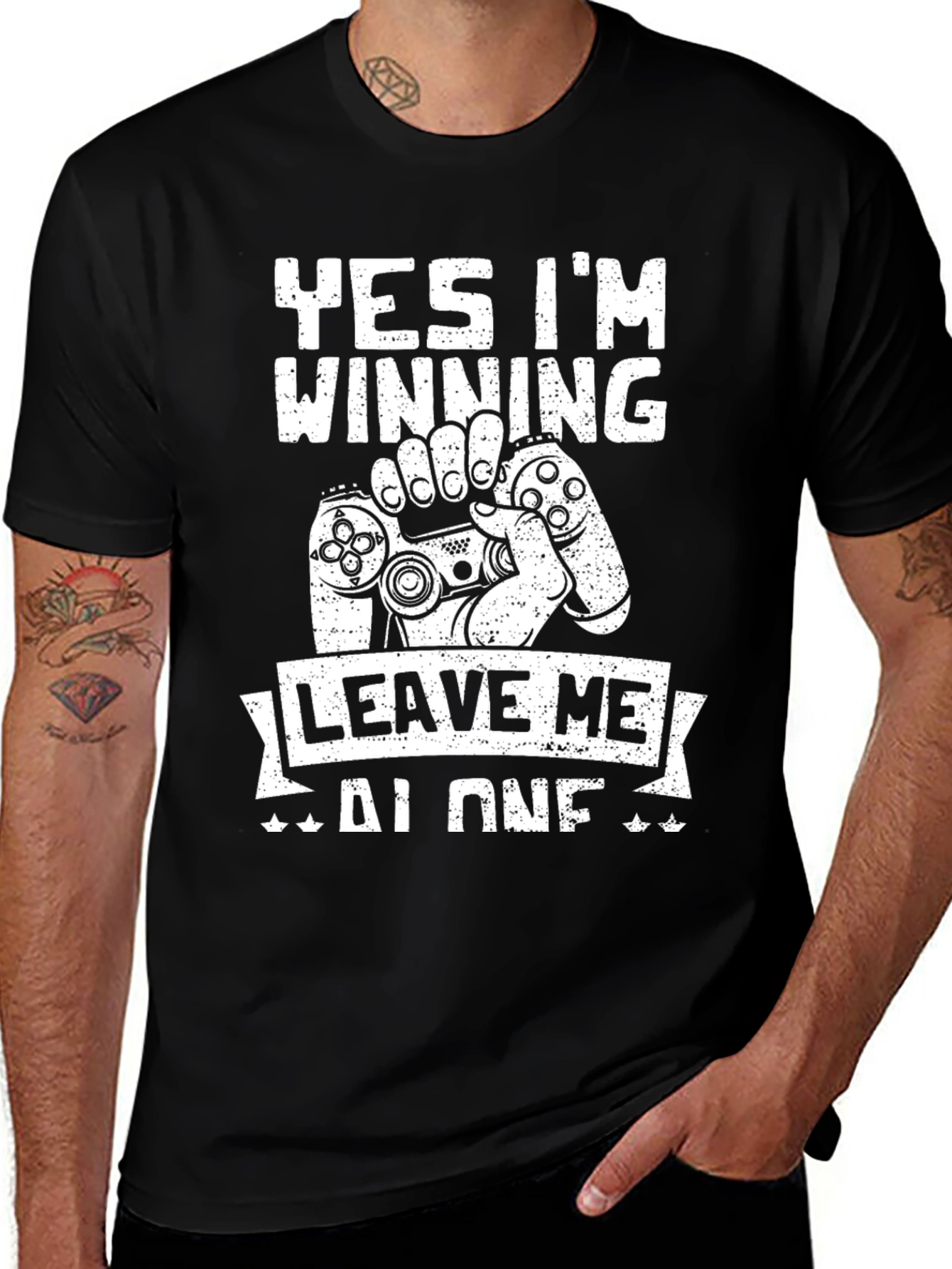 Gamer T-Shirt - Yes Im Winning Leave Me Alone