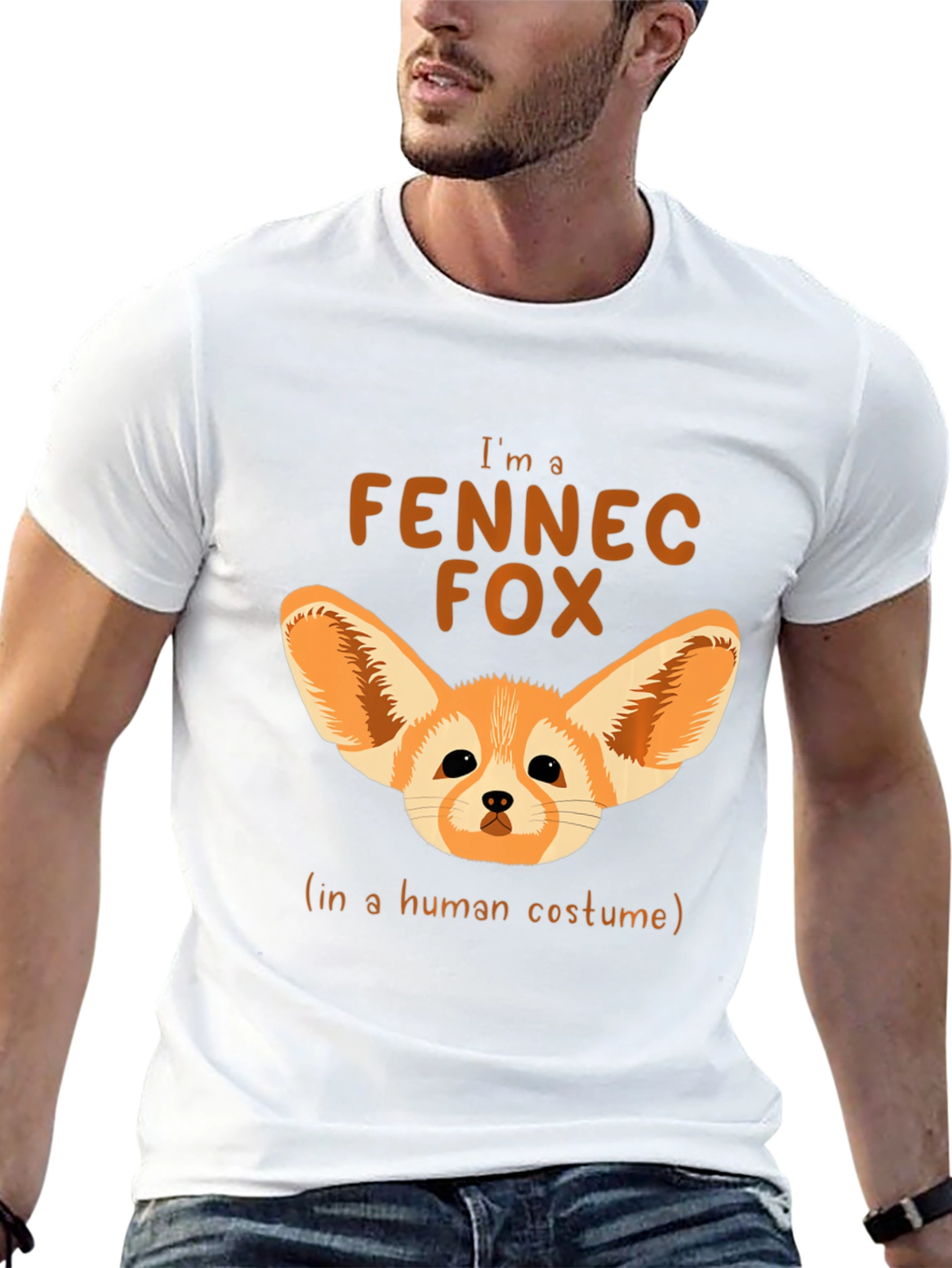 Fennec Fox in Human Costume T-Shirt