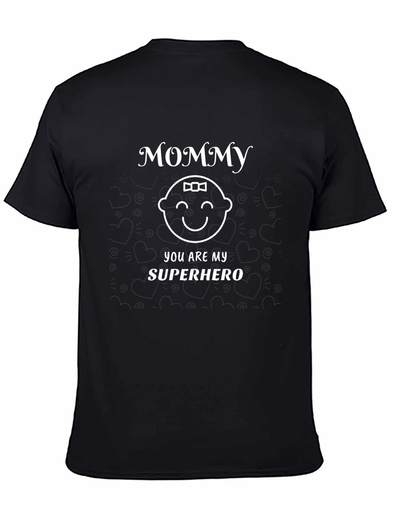 Mommy Superhero Graphic Tee - Black