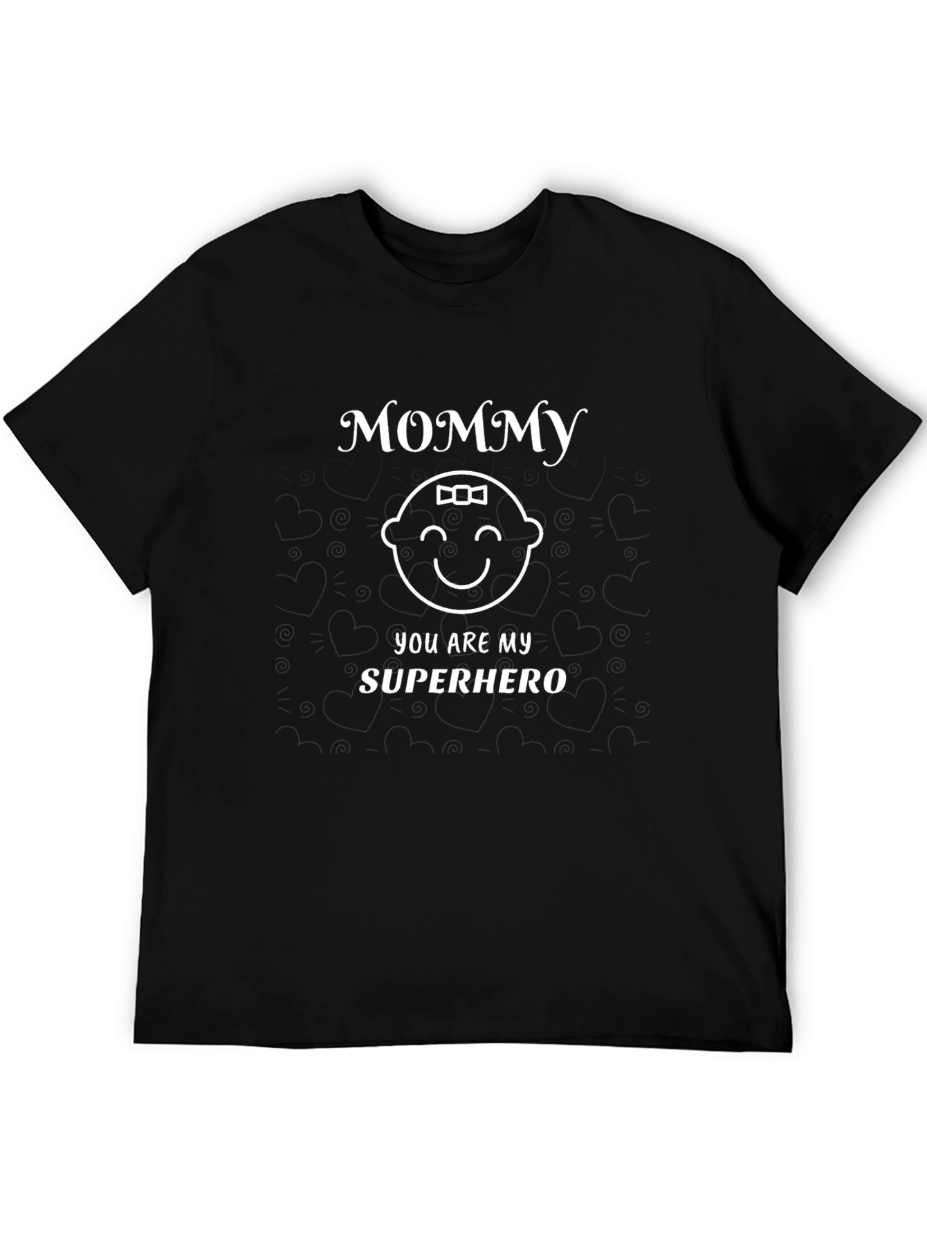 Mommy Superhero Graphic Tee - Black