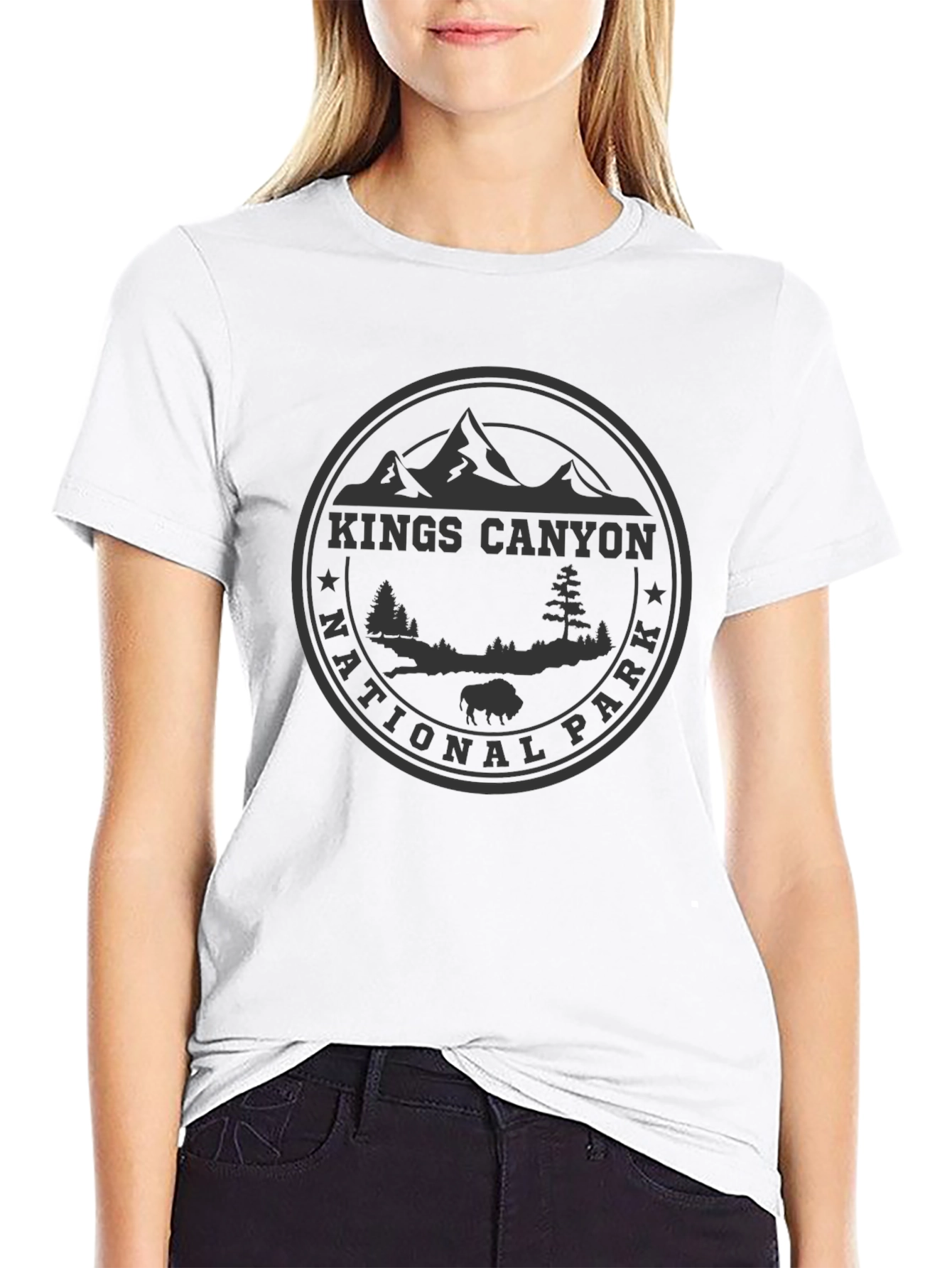 Kings Canyon National Park Black T-Shirt