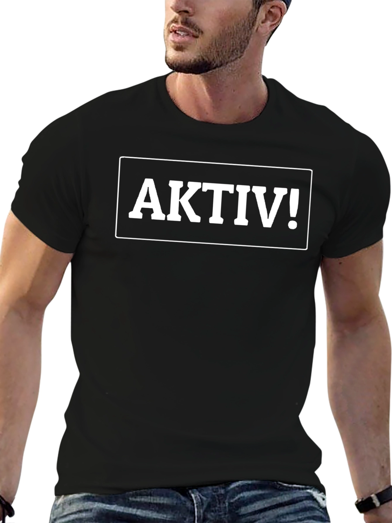 Aktiv! Black T-Shirt - Bold Statement Tee