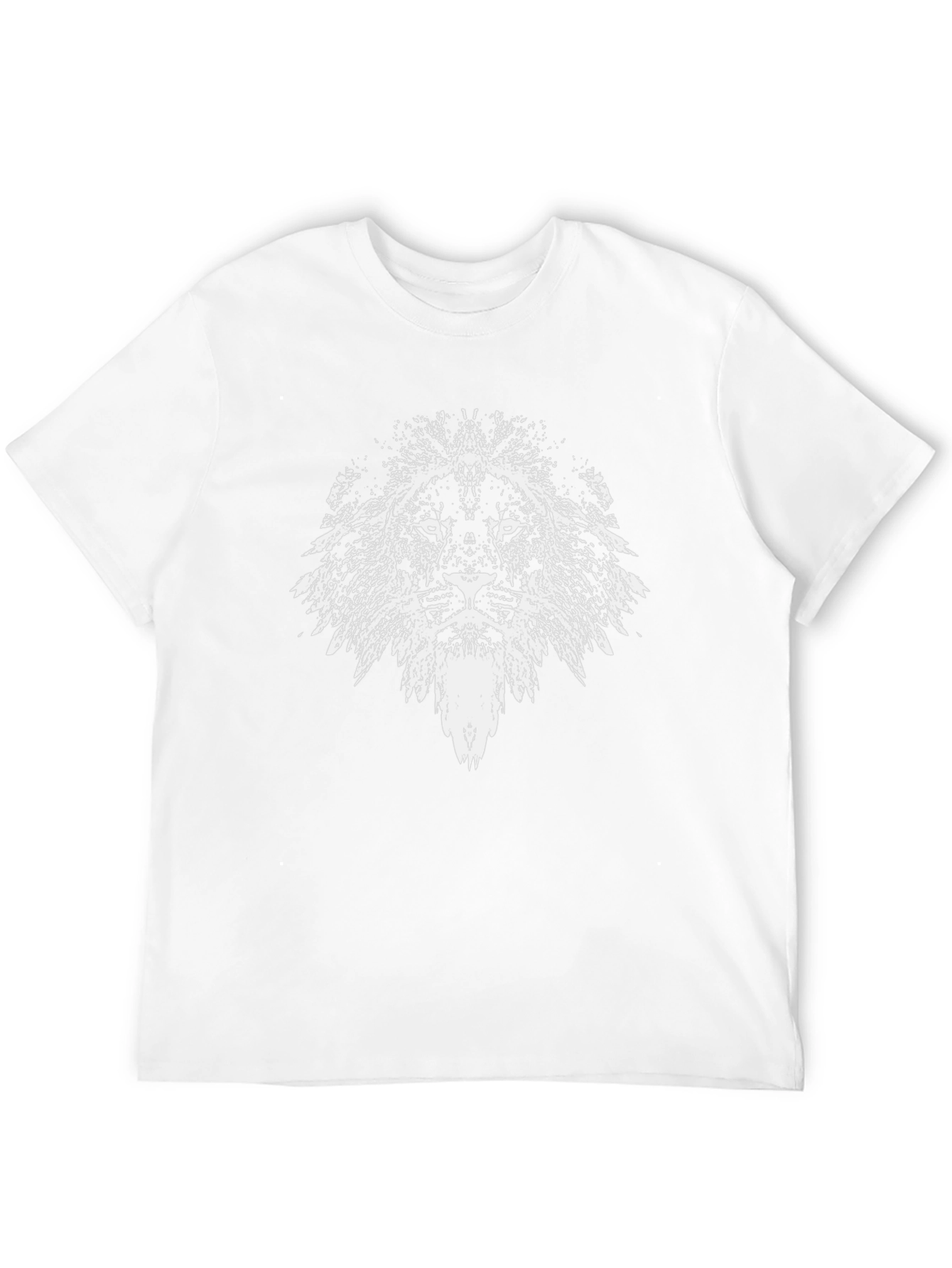 Lion Head Graphic Print Black T-Shirt