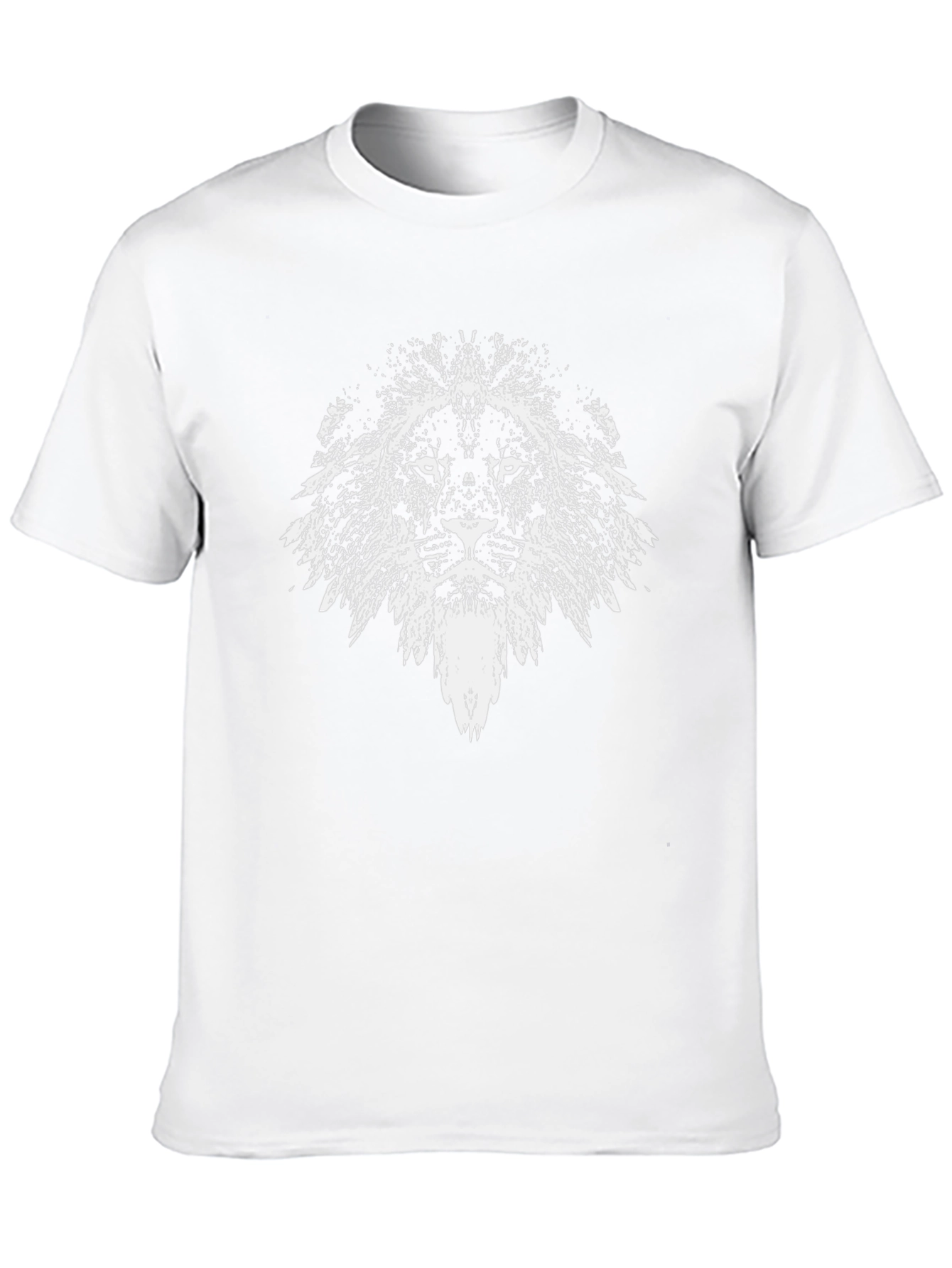 Lion Head Graphic Print Black T-Shirt