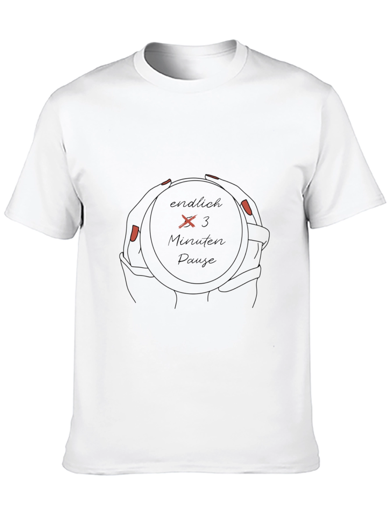 Black Graphic Tee - Endlich x3 Minuten Panik Design