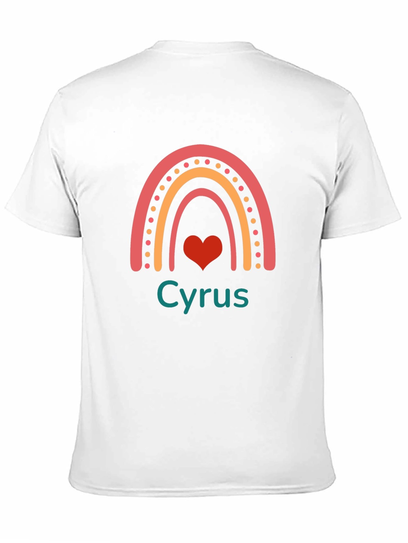 Cyrus Rainbow Heart Tee - Soft Black T-Shirt