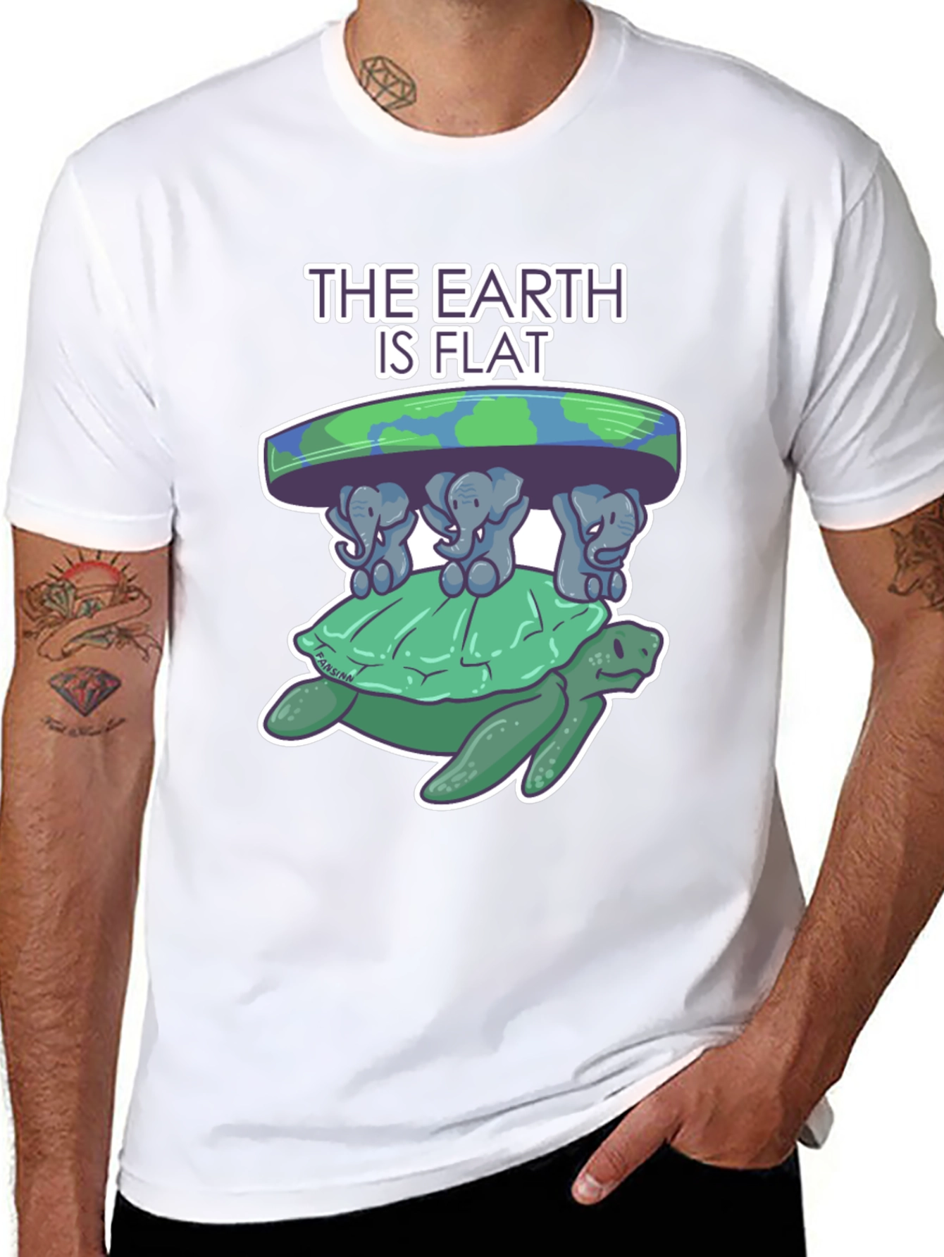 Flat Earth Turtle T-Shirt