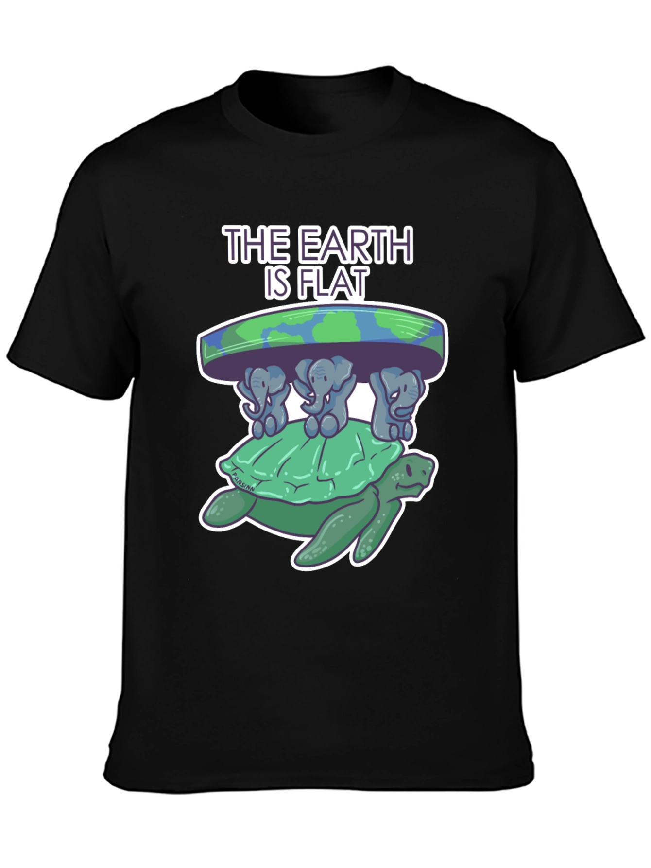 Flat Earth Turtle T-Shirt