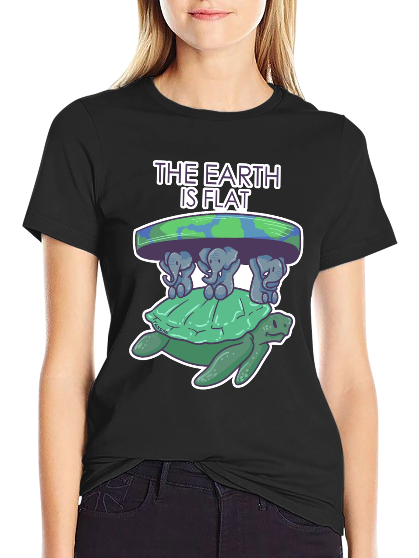 Flat Earth Turtle T-Shirt