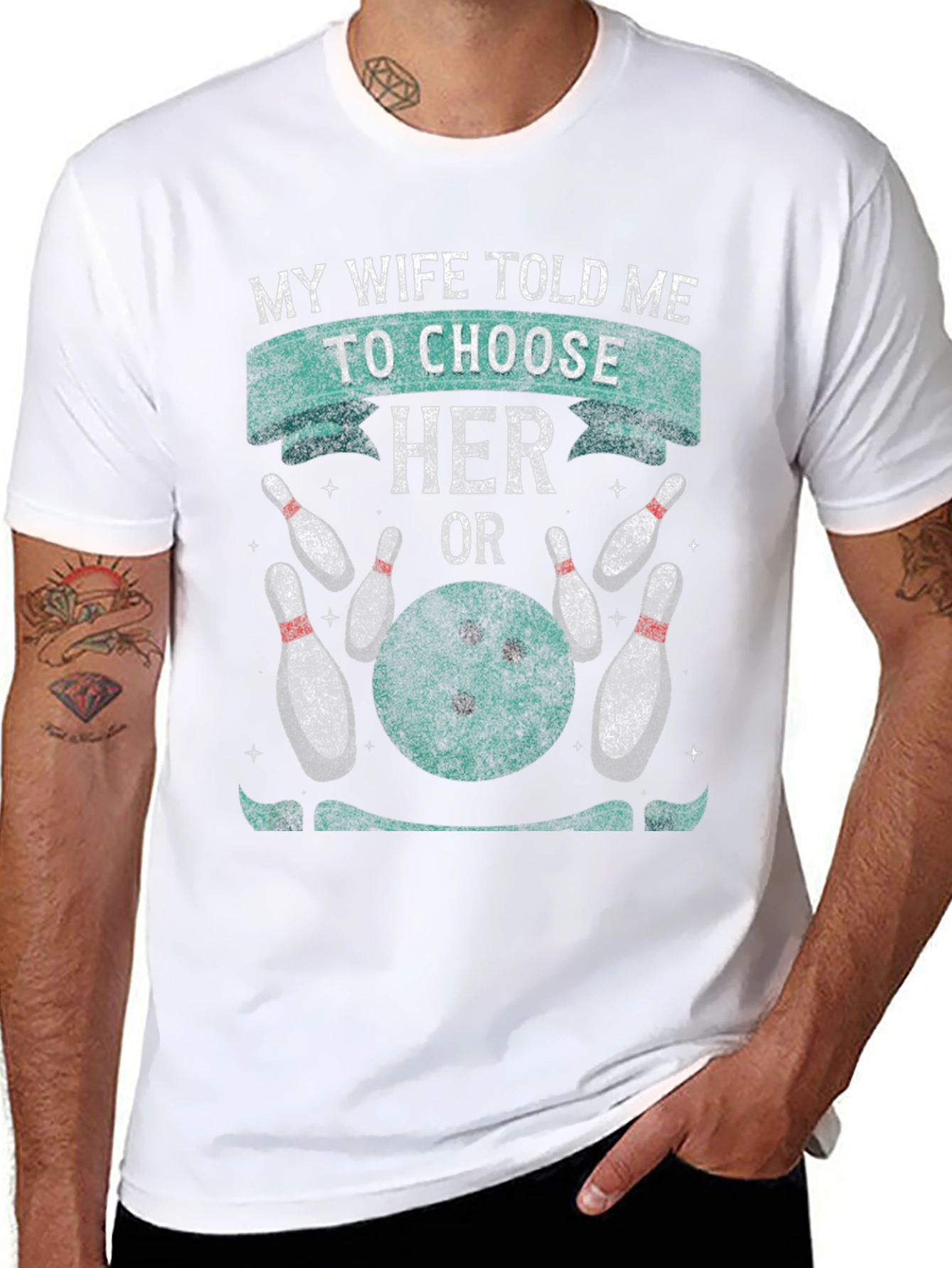 Bowling Choice T-Shirt Funny Husband Tee