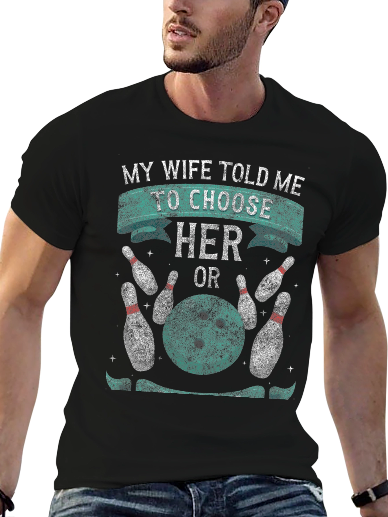 Bowling Choice T-Shirt Funny Husband Tee