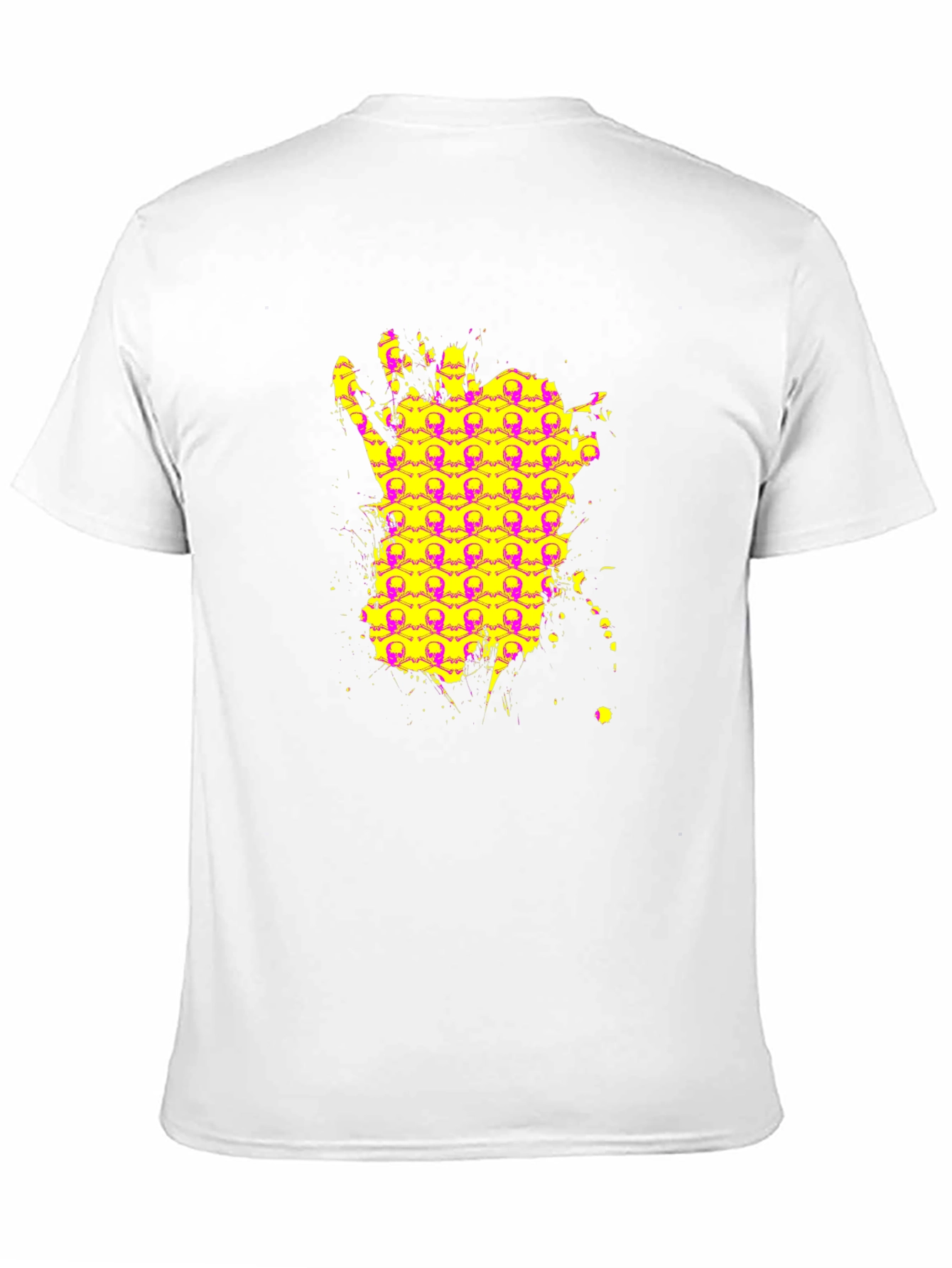 Skull Hand Graphic Tee - Black Cotton Shirt