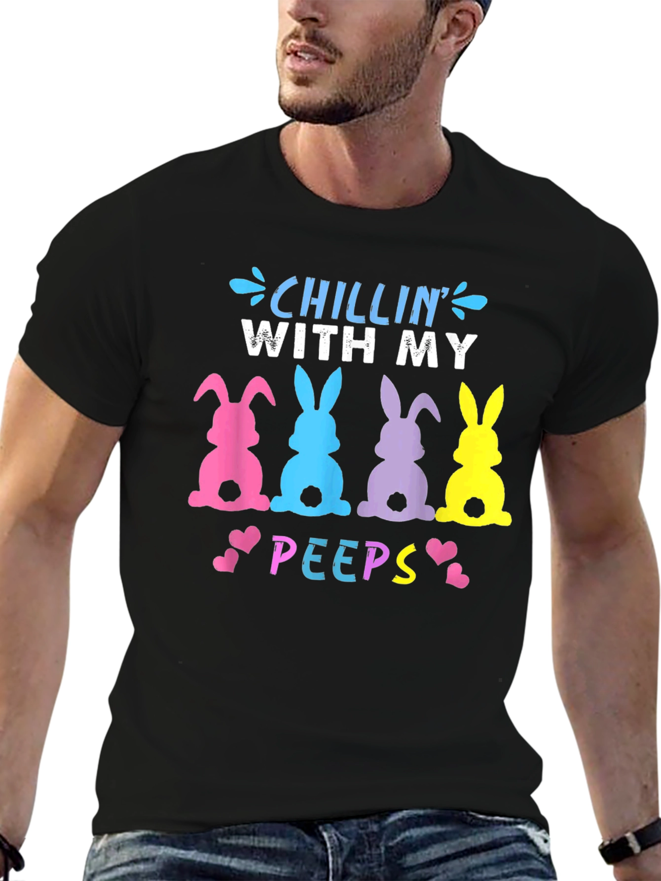 Chillin With My Peeps Easter Bunny T-Shirt