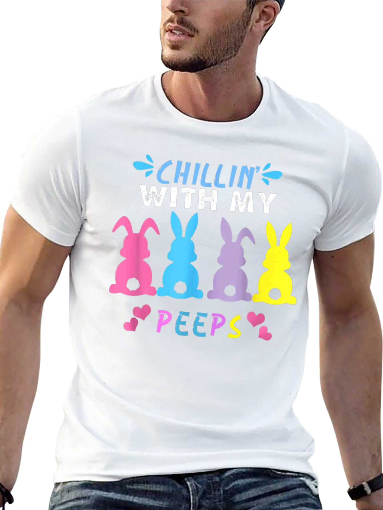 Chillin With My Peeps Easter Bunny T-Shirt