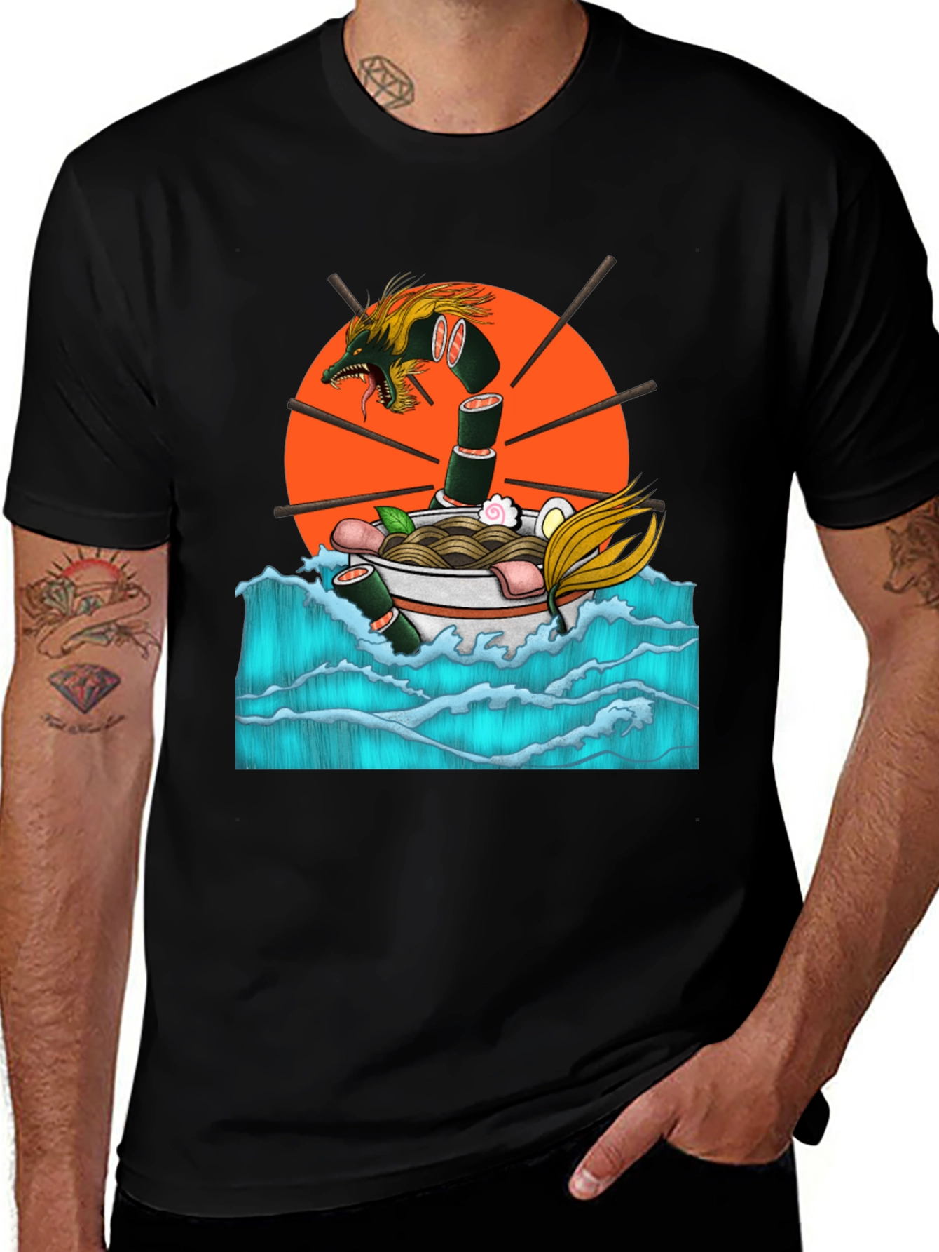 Ramen Dragon Graphic Tee - Comfort & Style