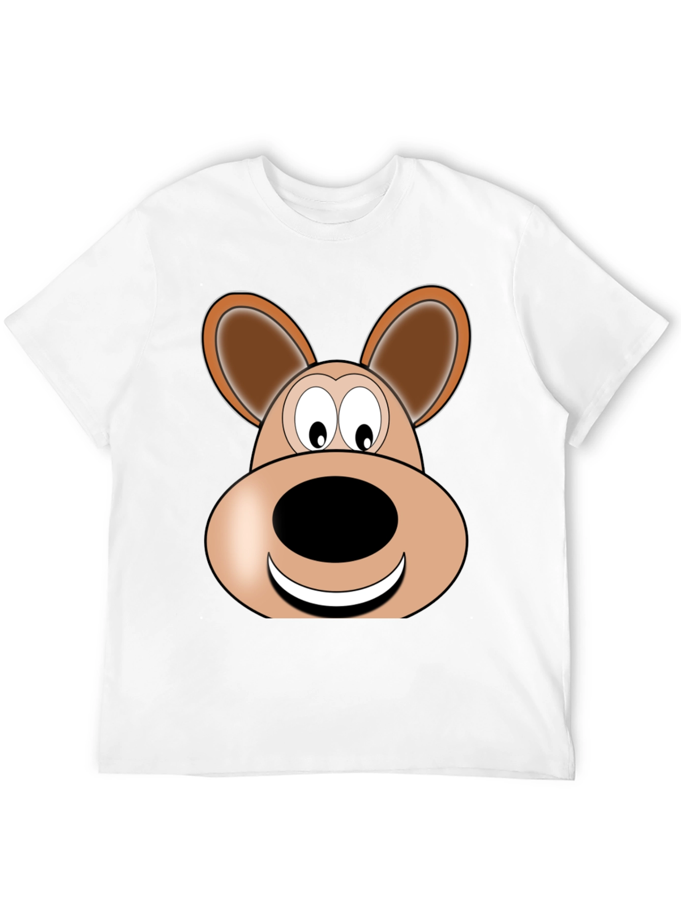Cartoon Bear Graphic Tee - Unisex Black T-Shirt