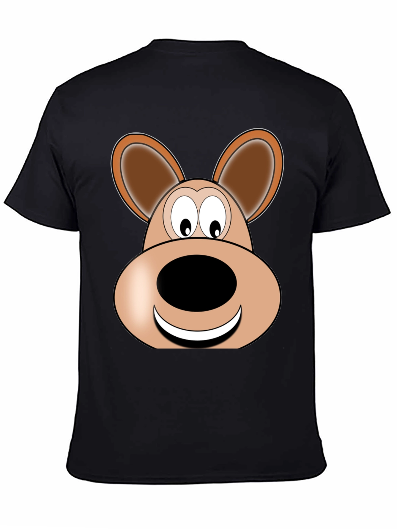 Cartoon Bear Graphic Tee - Unisex Black T-Shirt