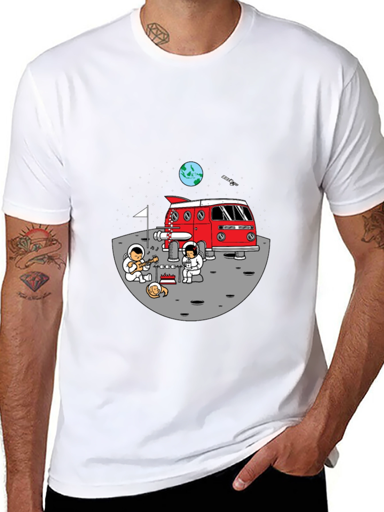 Astronauts on Moon T-Shirt