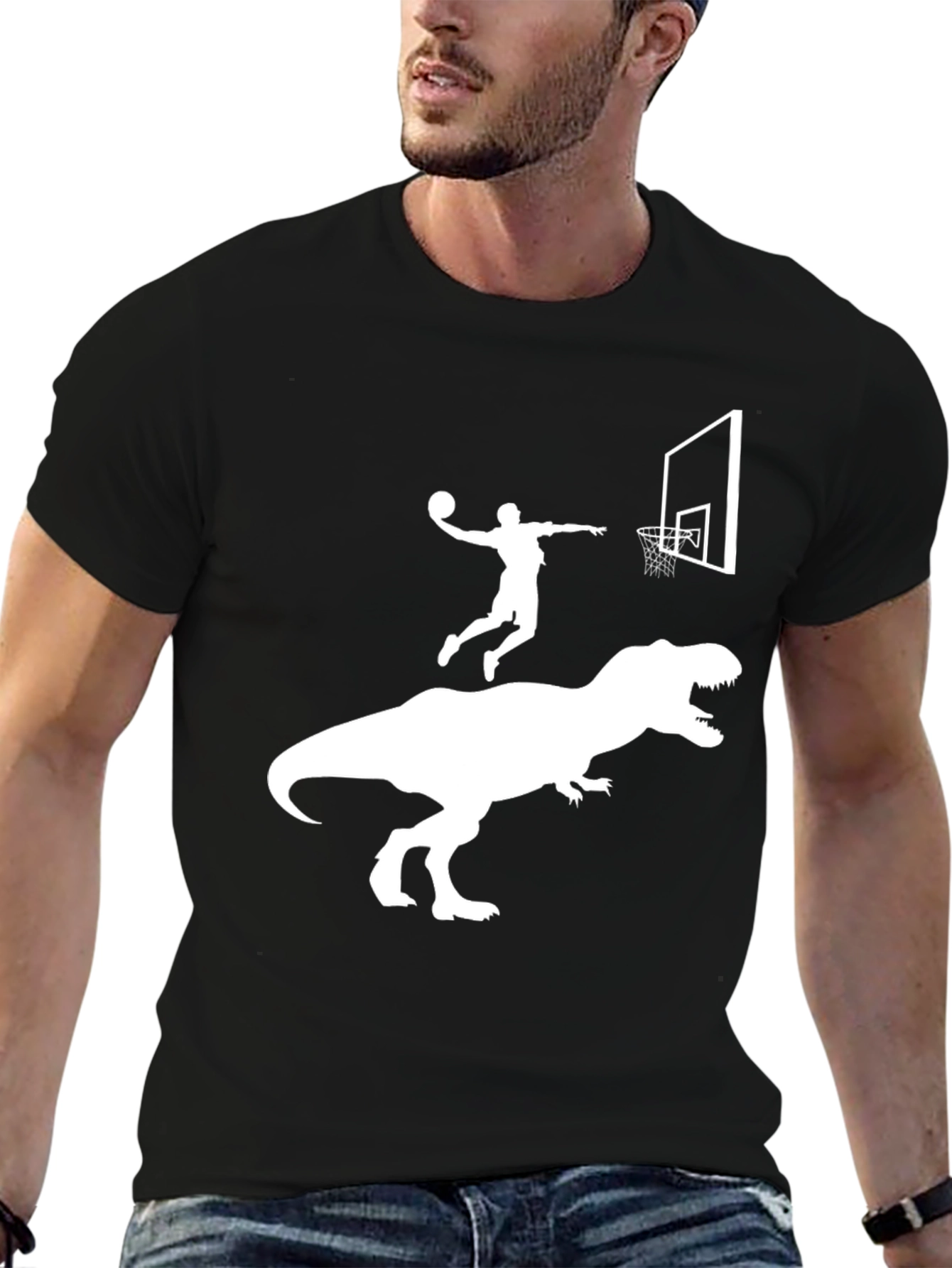 Dino Basketball T-Shirt | Funny Graphic Tee