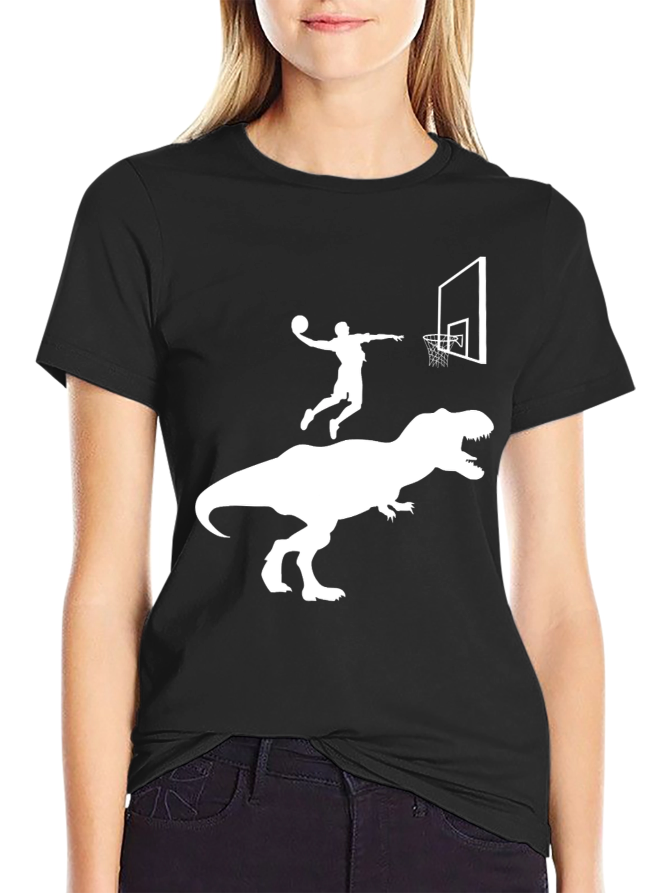 Dino Basketball T-Shirt | Funny Graphic Tee