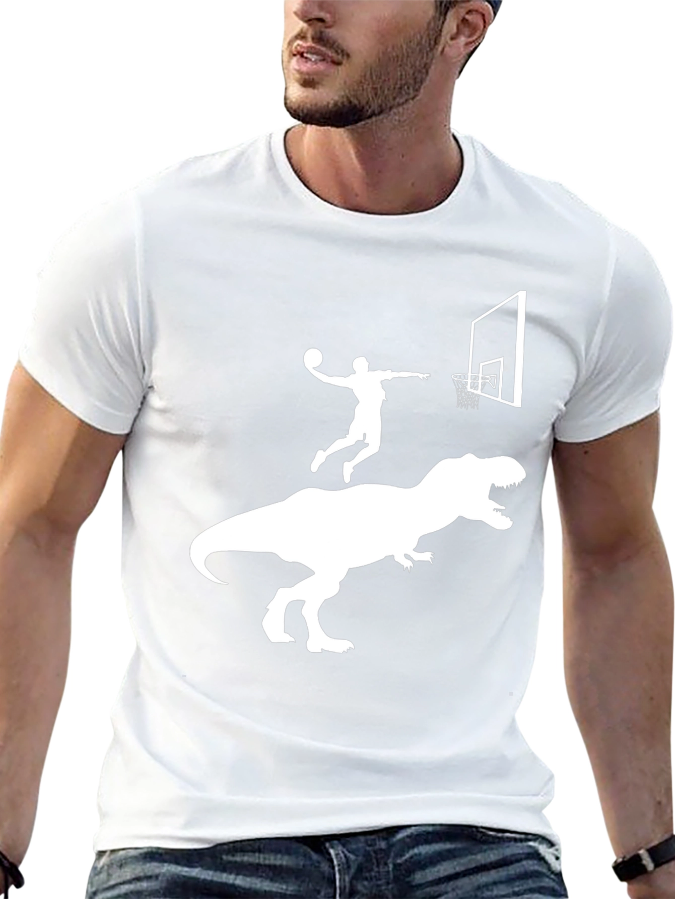 Dino Basketball T-Shirt | Funny Graphic Tee