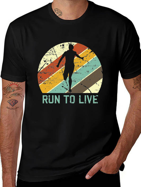 Retro Run To Live Graphic T-Shirt