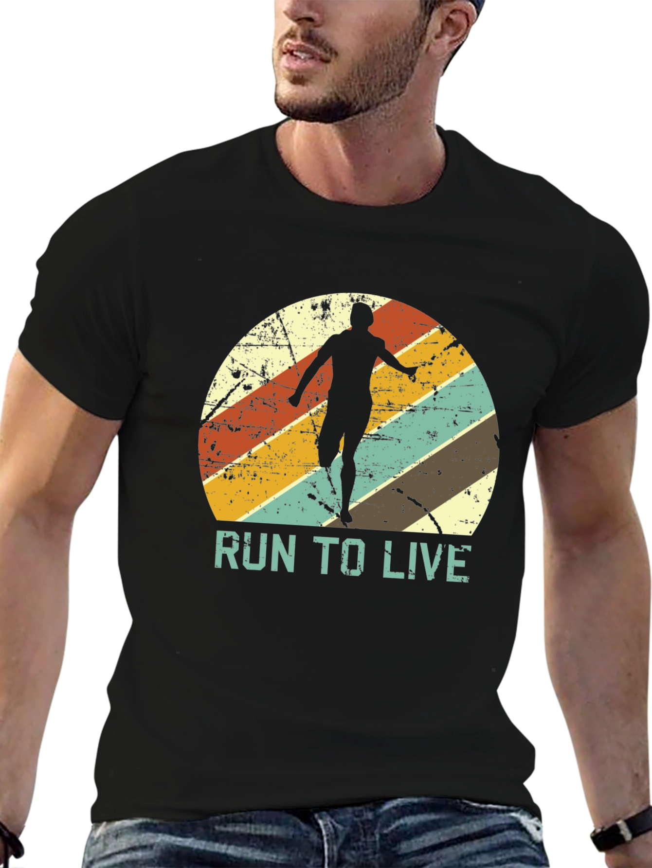 Retro Run To Live Graphic T-Shirt