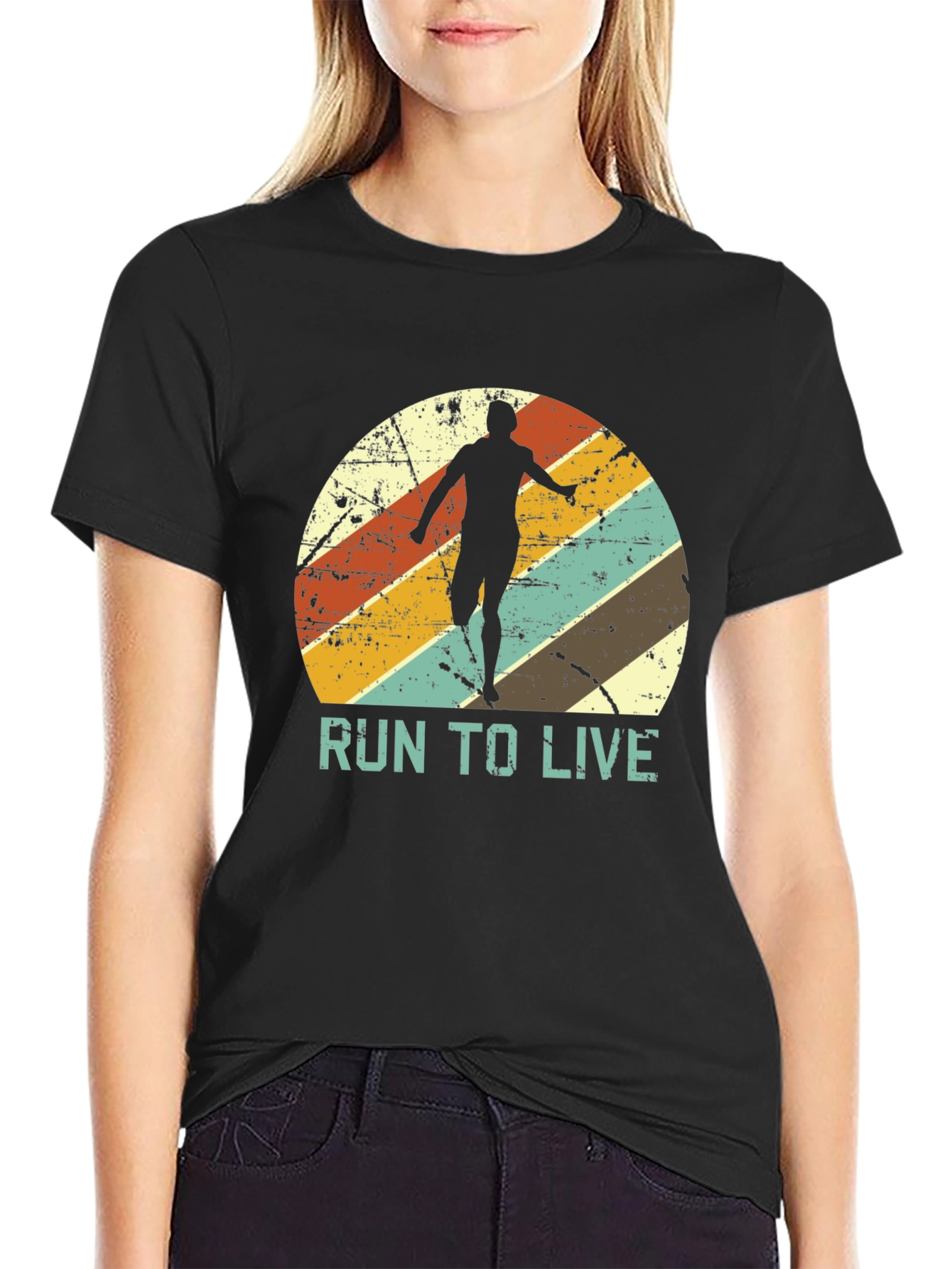 Retro Run To Live Graphic T-Shirt