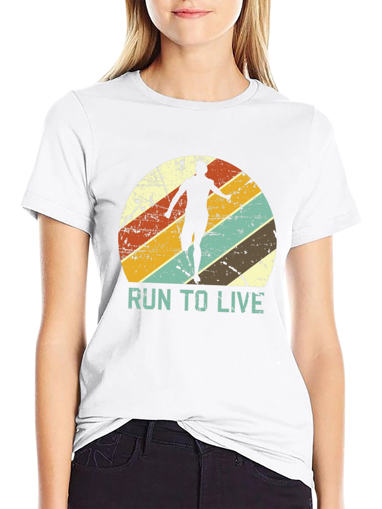 Retro Run To Live Graphic T-Shirt
