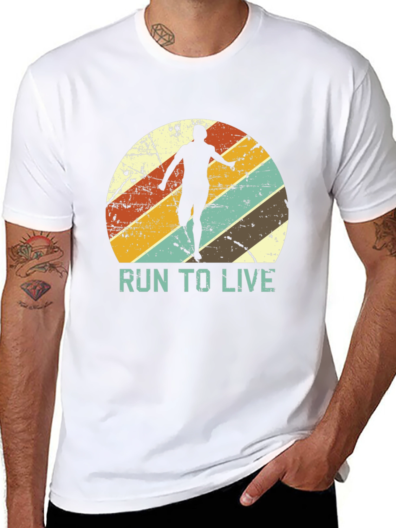 Retro Run To Live Graphic T-Shirt