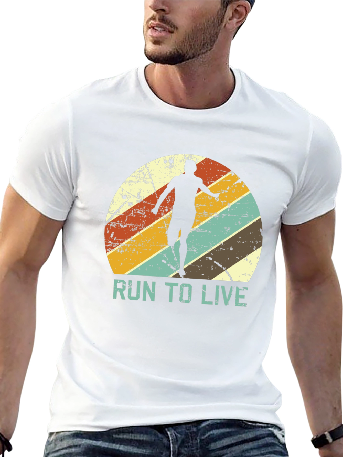Retro Run To Live Graphic T-Shirt