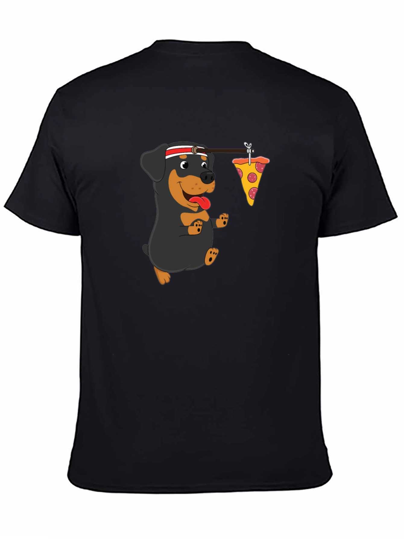 Dog Pizza Run T-Shirt - Black