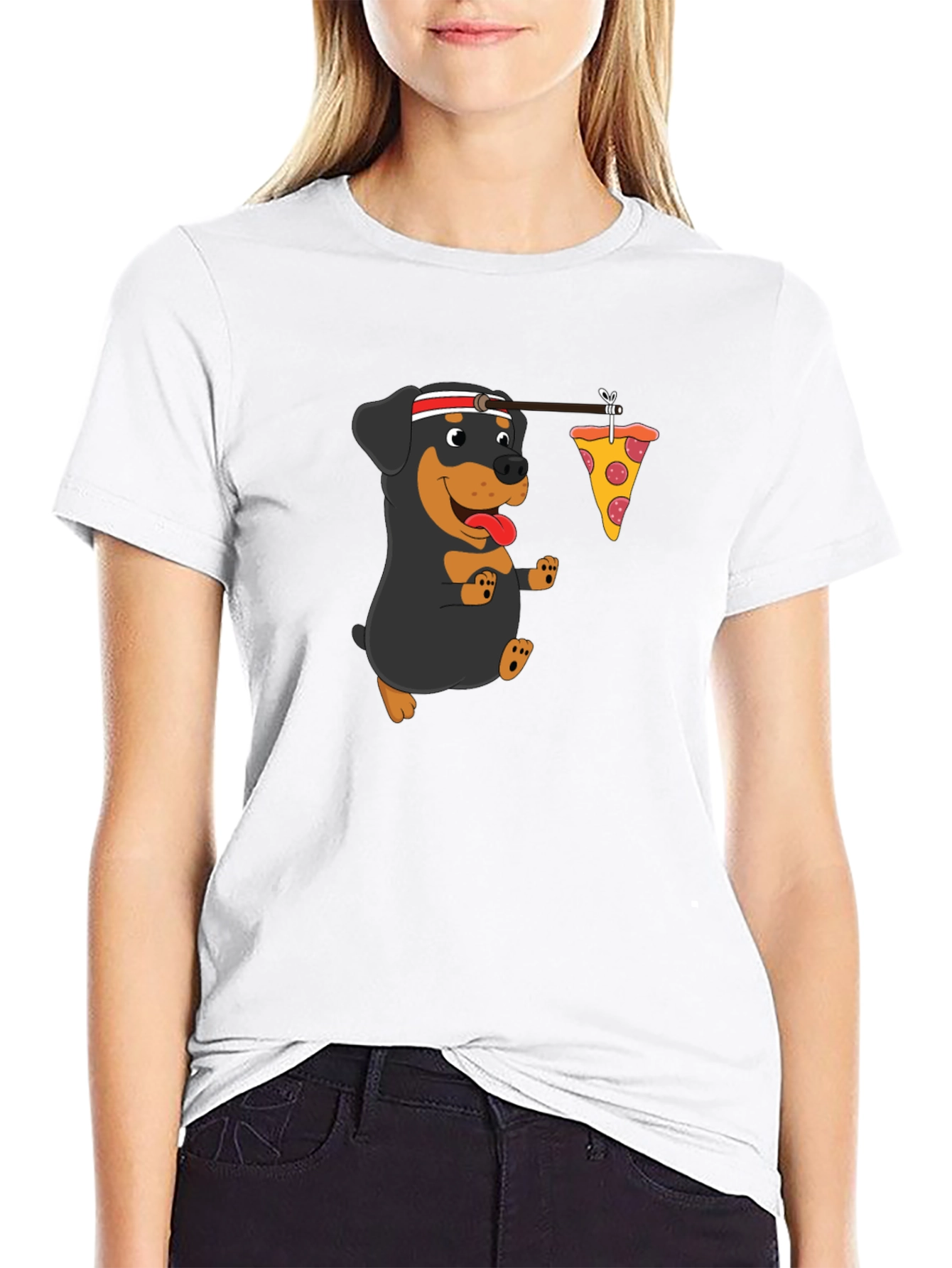 Dog Pizza Run T-Shirt - Black