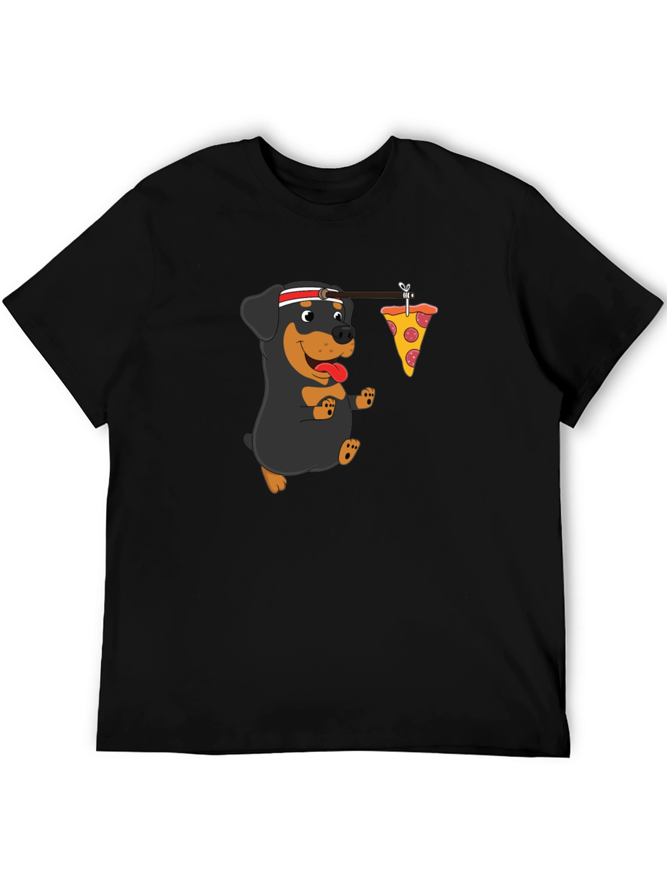 Dog Pizza Run T-Shirt - Black