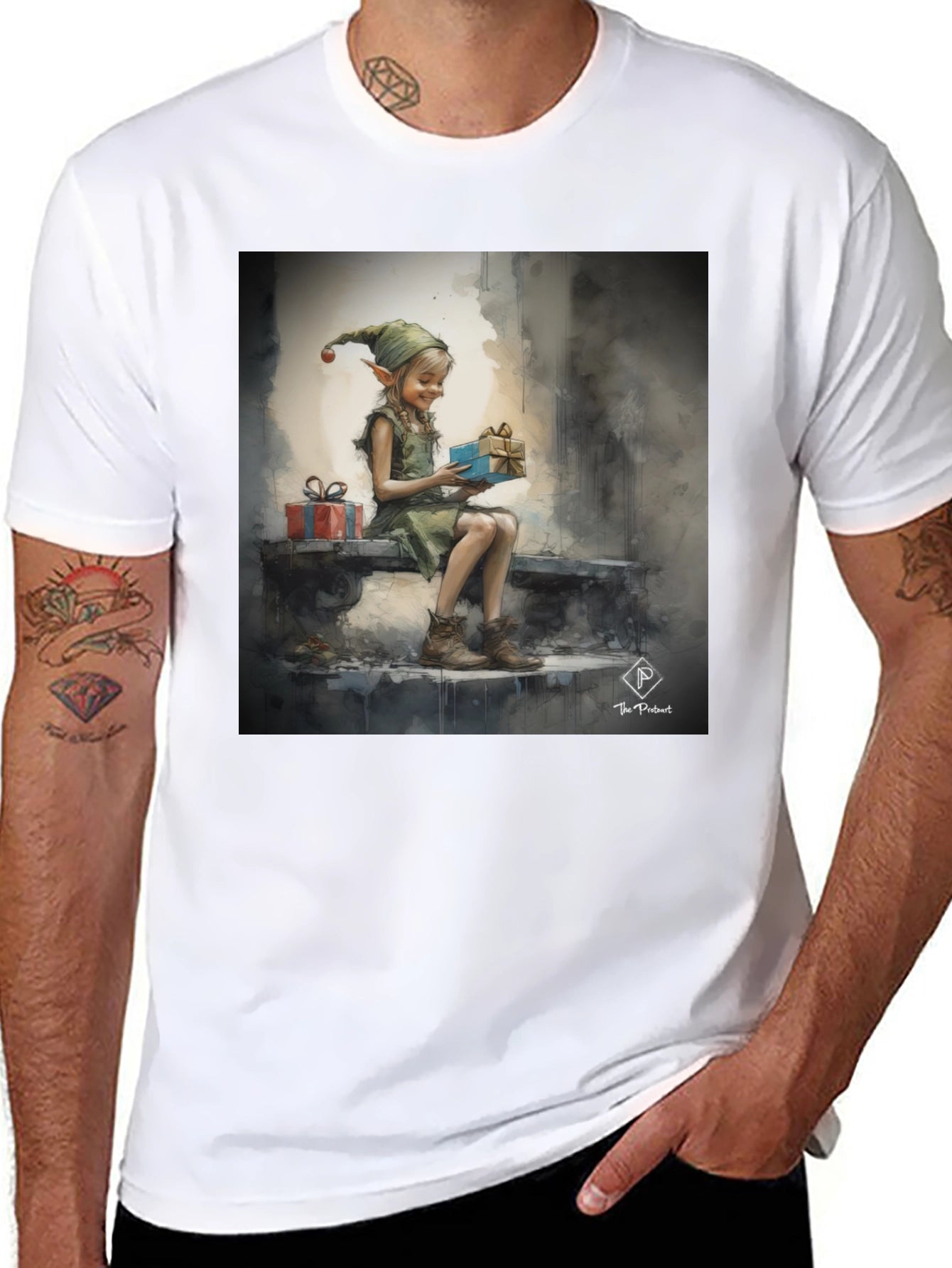 Elf Girl Graphic T-Shirt - Whimsical Holiday Style
