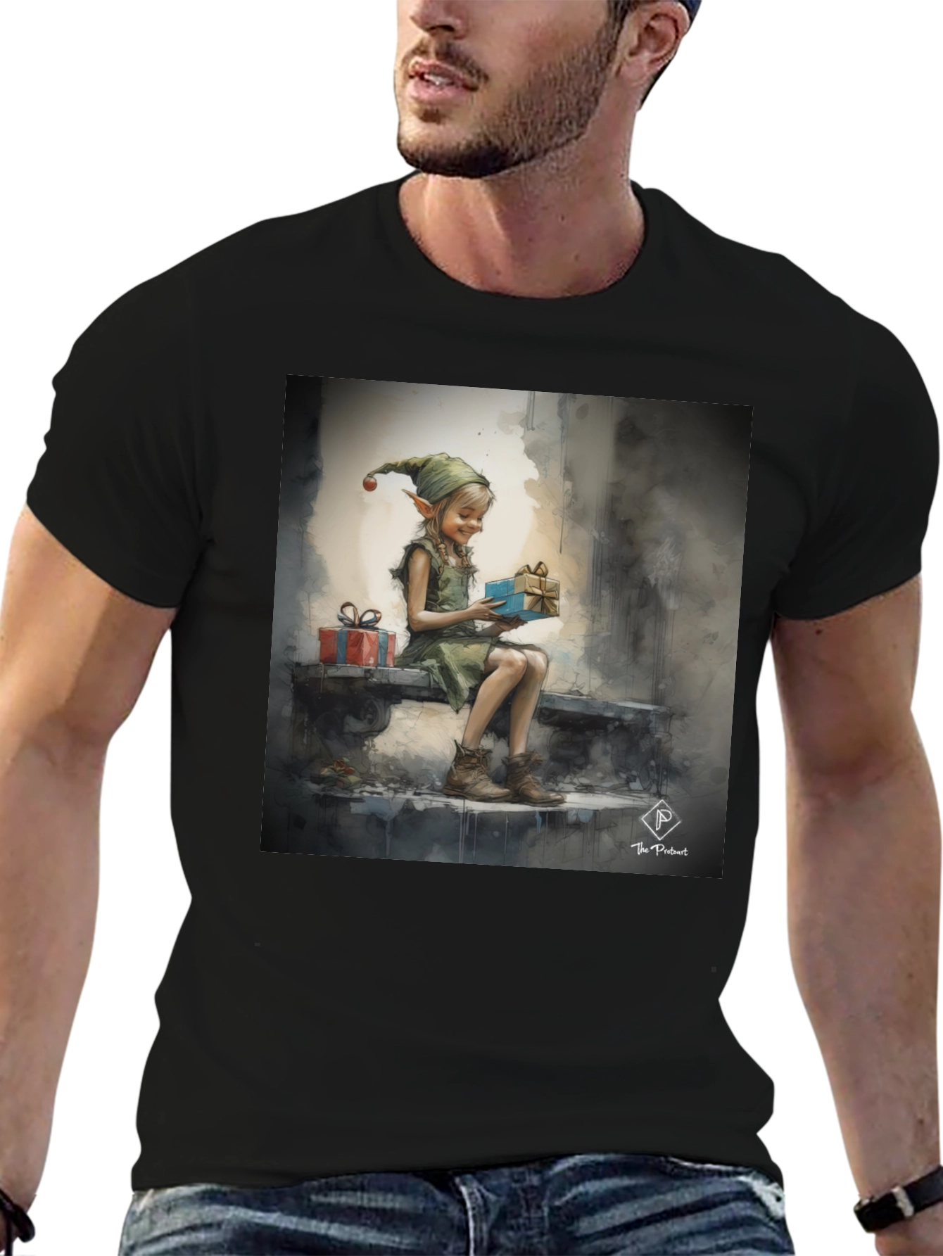 Elf Girl Graphic T-Shirt - Whimsical Holiday Style