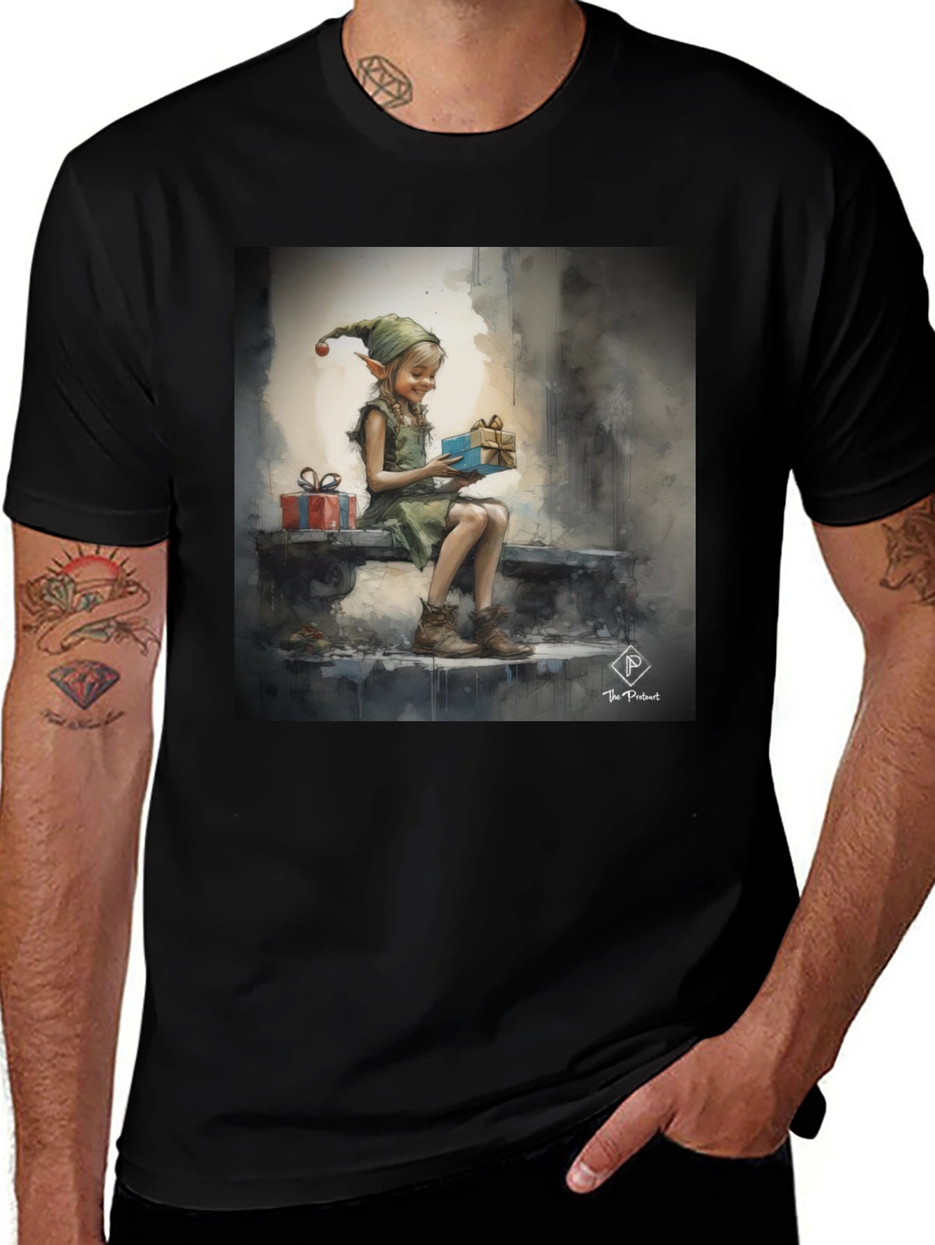 Elf Girl Graphic T-Shirt - Whimsical Holiday Style