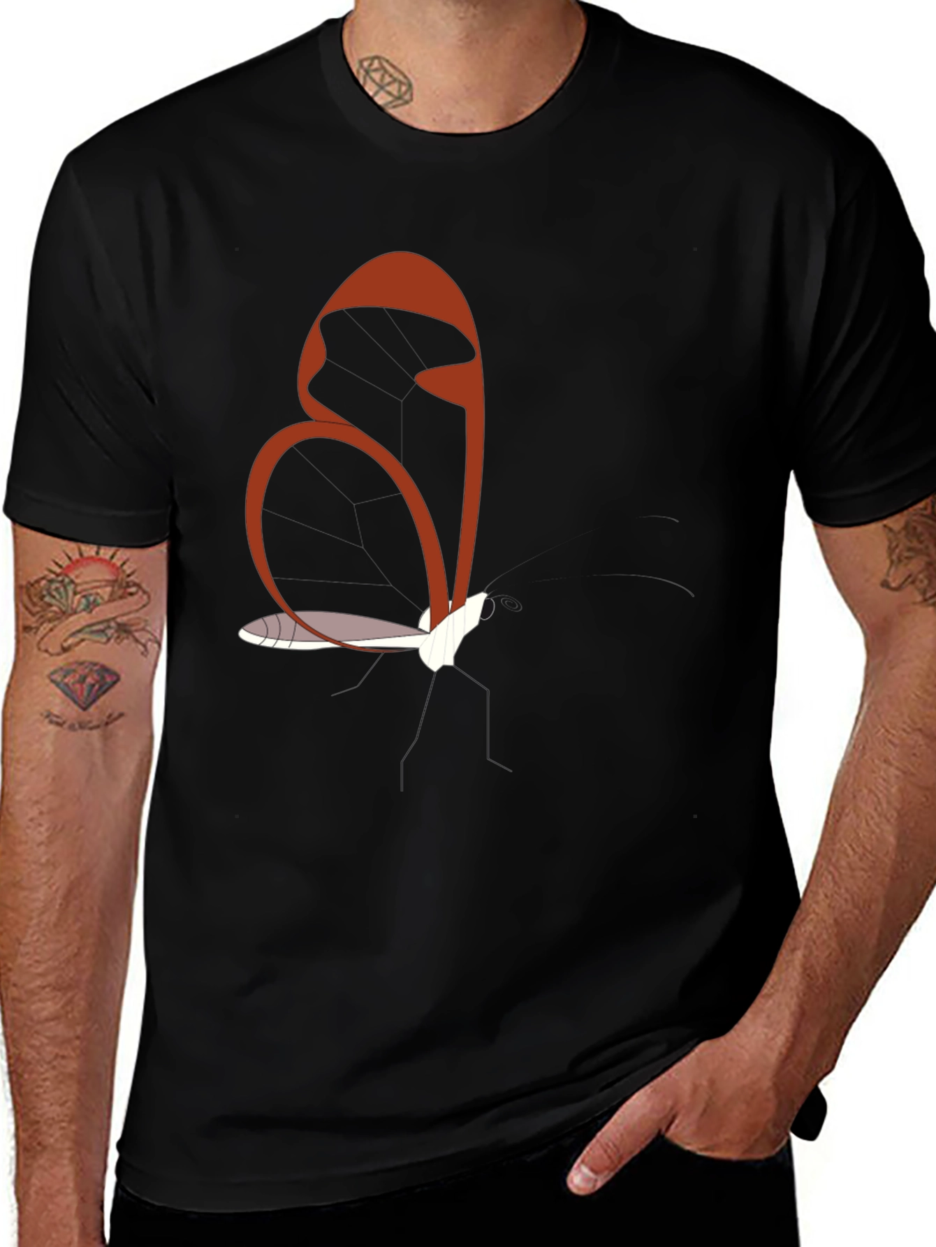 Abstract Fox Black Cotton Tee