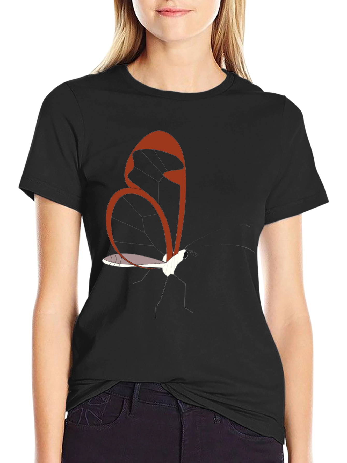 Abstract Fox Black Cotton Tee