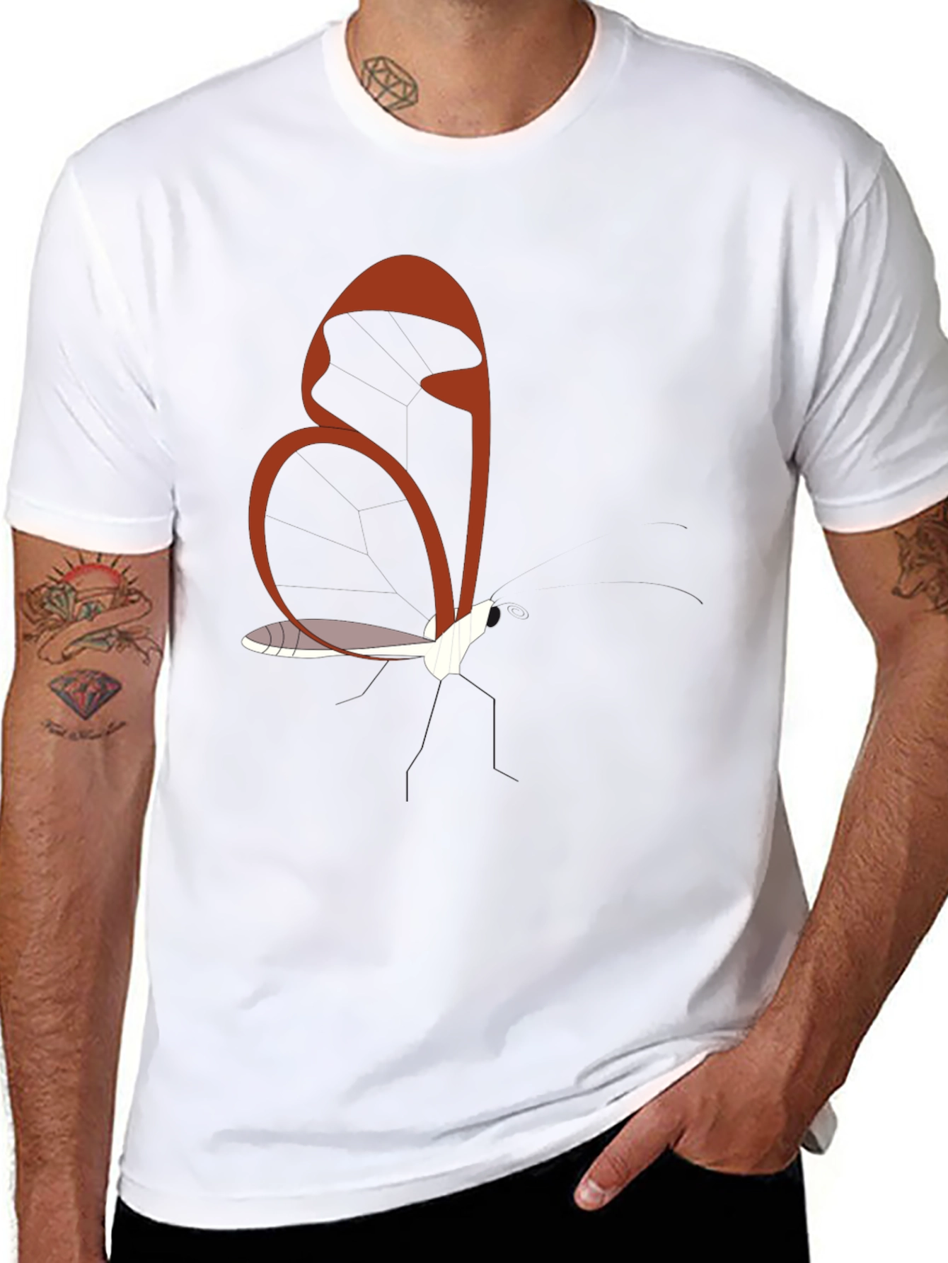 Abstract Fox Black Cotton Tee