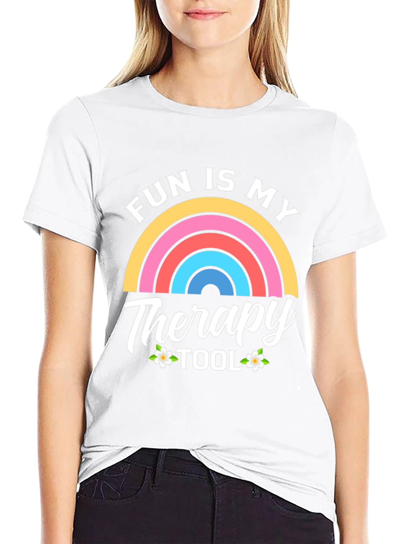 Fun Is My Therapy Tool Black T-Shirt