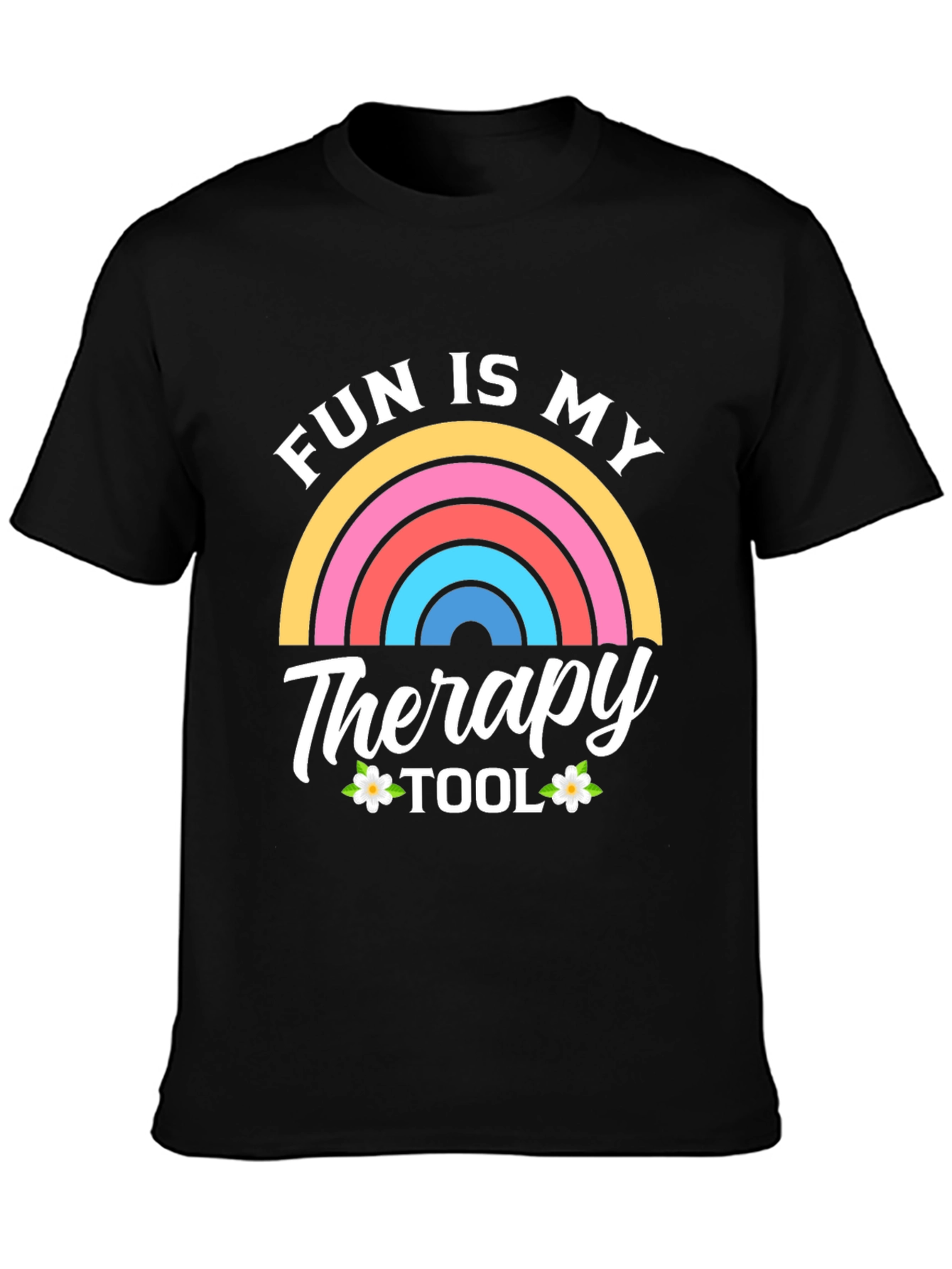 Fun Is My Therapy Tool Black T-Shirt