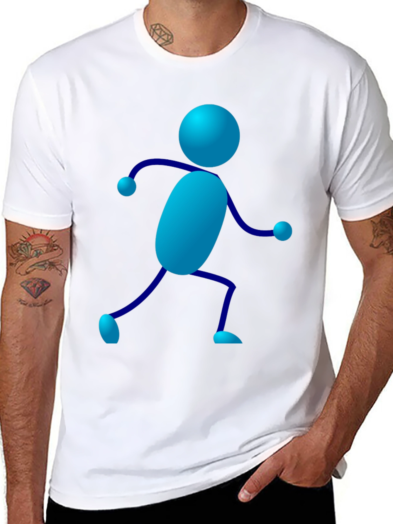 Novelty Stick Figure Graphic Tee